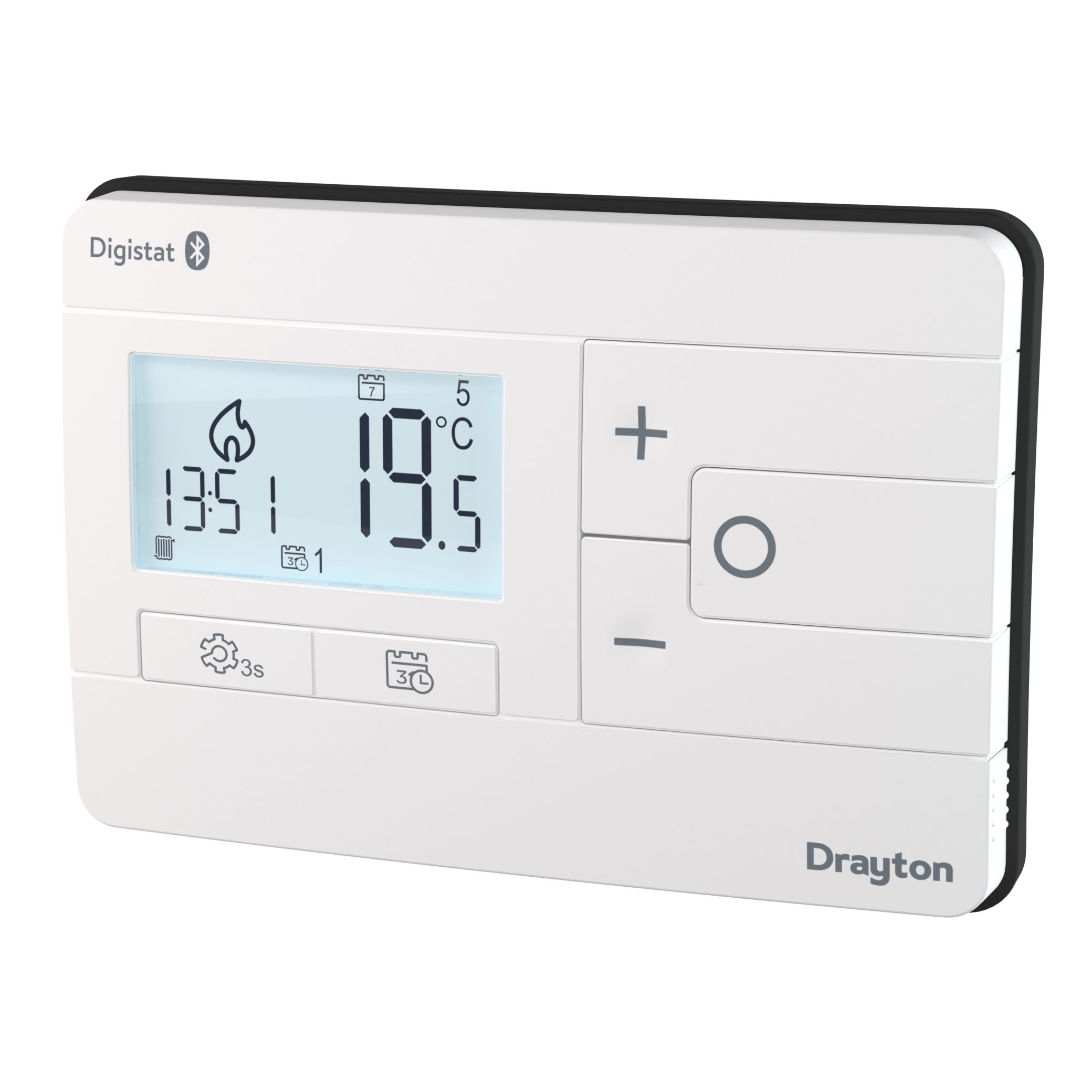 Drayton Digistat 2290B App controlled Thermostat, White DIY at B&Q