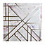 Dream geometric Blush Canvas art (H)40cm x (W)40cm