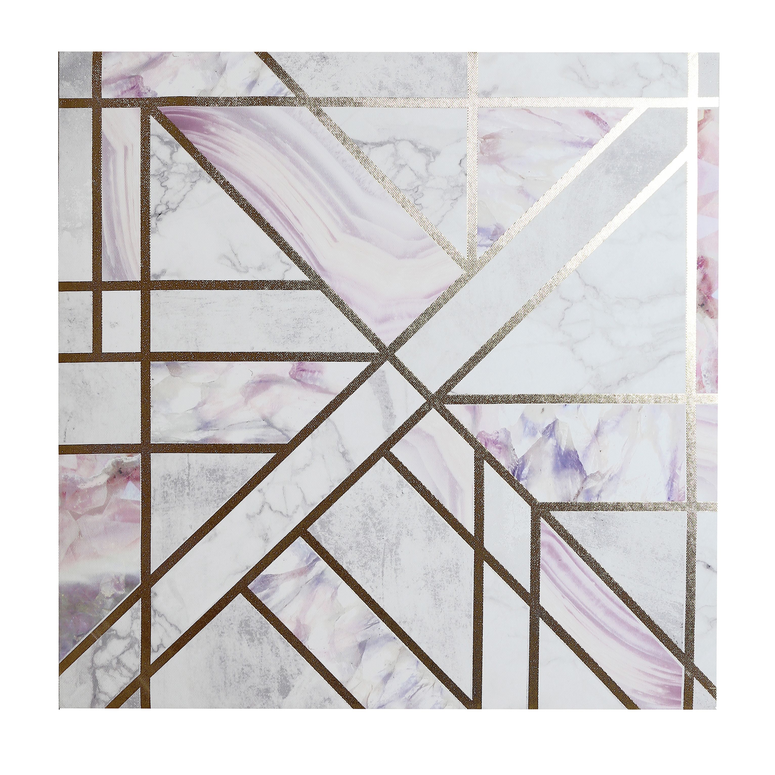Dream geometric Blush Canvas art (H)40cm x (W)40cm DIY at B&Q