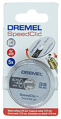 Dremel EZ SpeedClic Cutting disc SC409 (Dia)38mm, Pack of 5