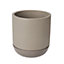 Driftwood Concrete Cylindrical Plant pot (Dia)19.9cm