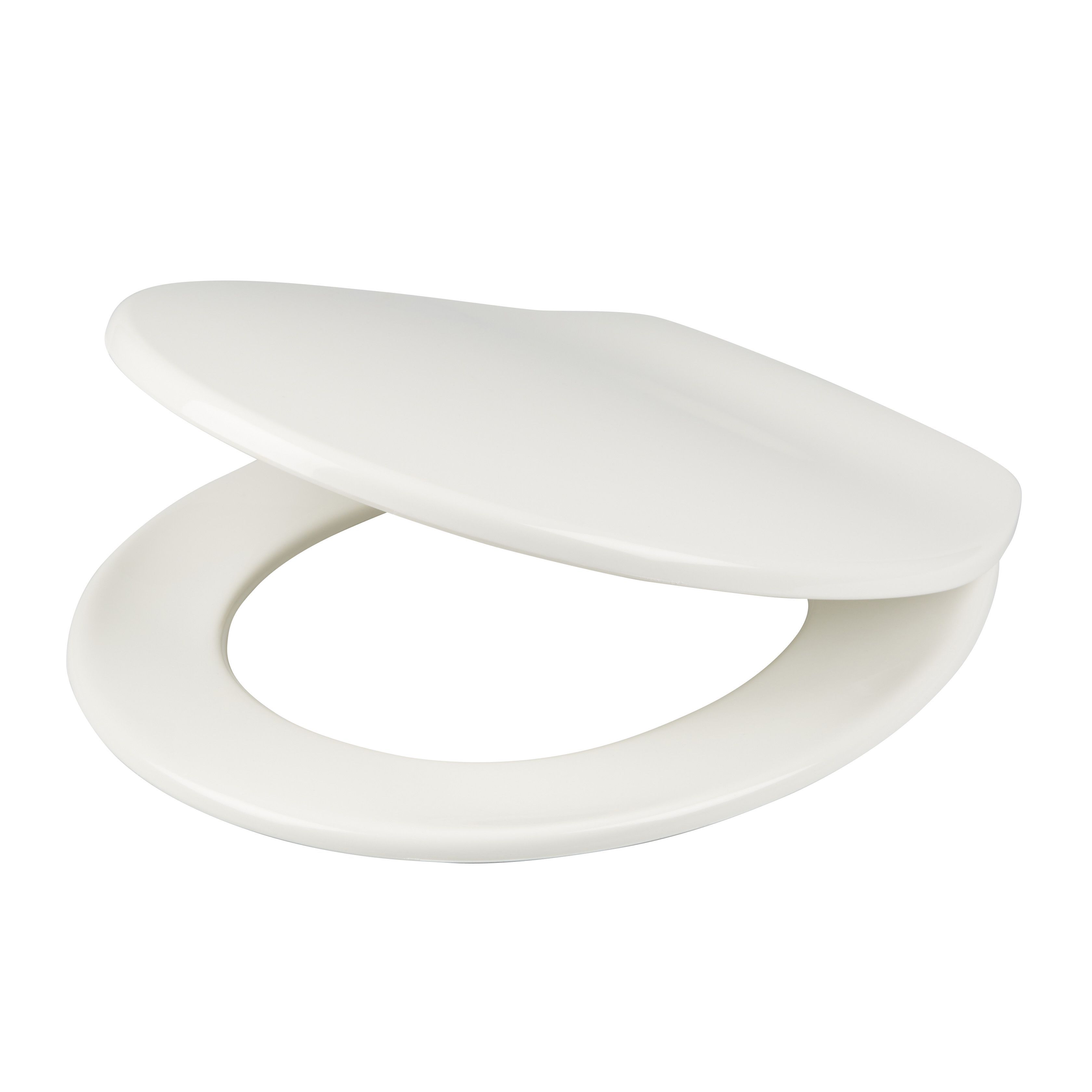 Dubourgel Himara White Standard close Toilet seat DIY at B&Q