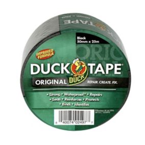 Duck Black Duct Tape (L)25m (W)50mm
