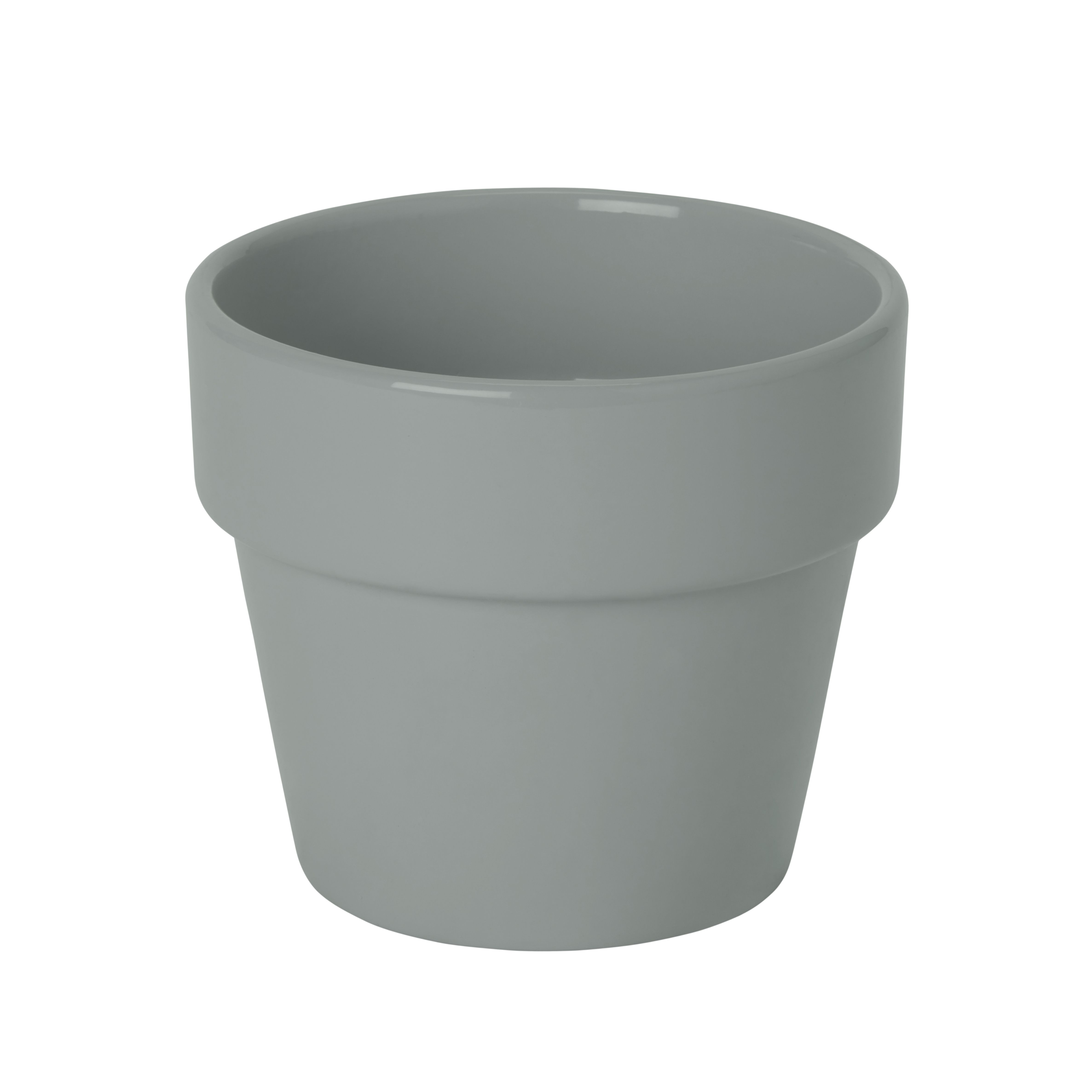 Duck egg Terracotta Circular Plant pot (Dia)12.6cm