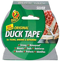 Duck Silver effect Tape (L)50m (W)50mm