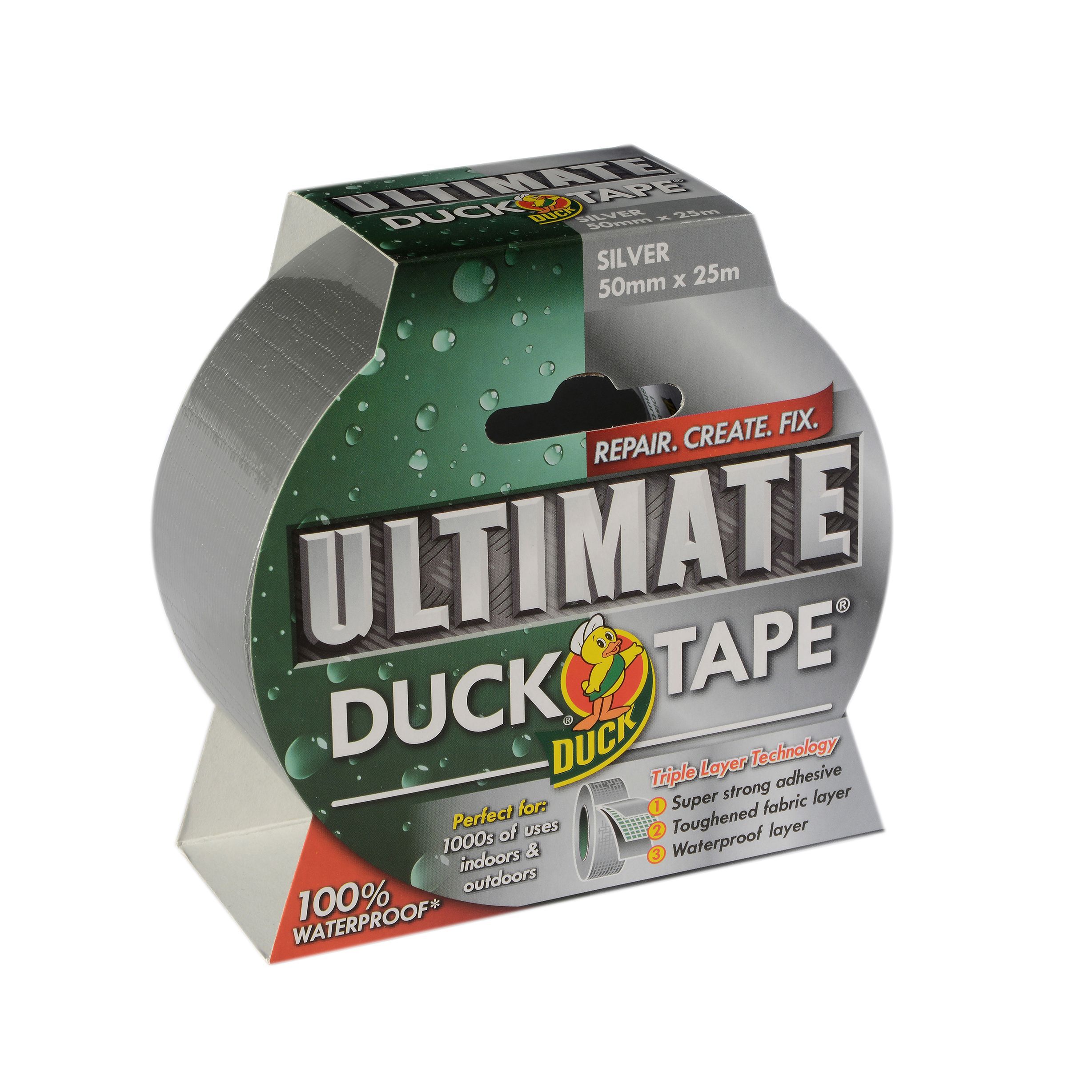 DUCK TAPE Duck Tape 232153 Duct Tape, 25m x 50mm, Silver, Gloss Finish |  DUCK TAPE | RS Components India