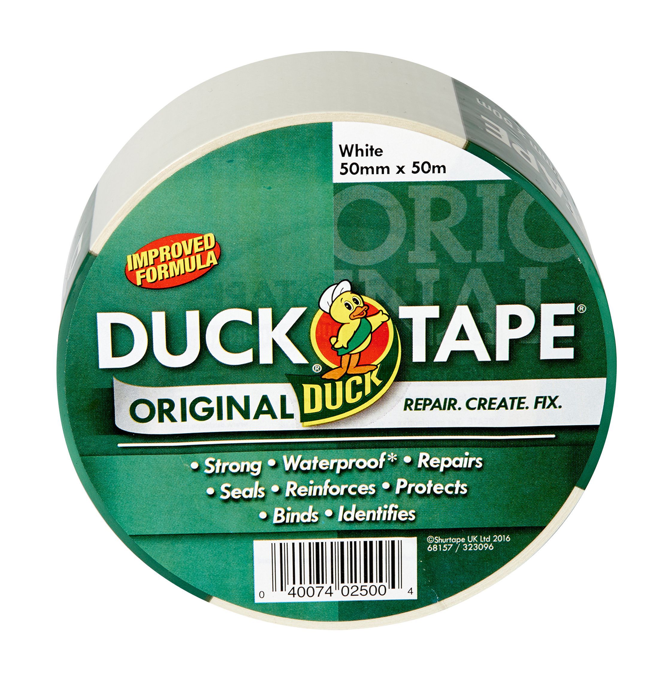 Duck White Duct Tape (L)50m (W)50mm | DIY At B&Q