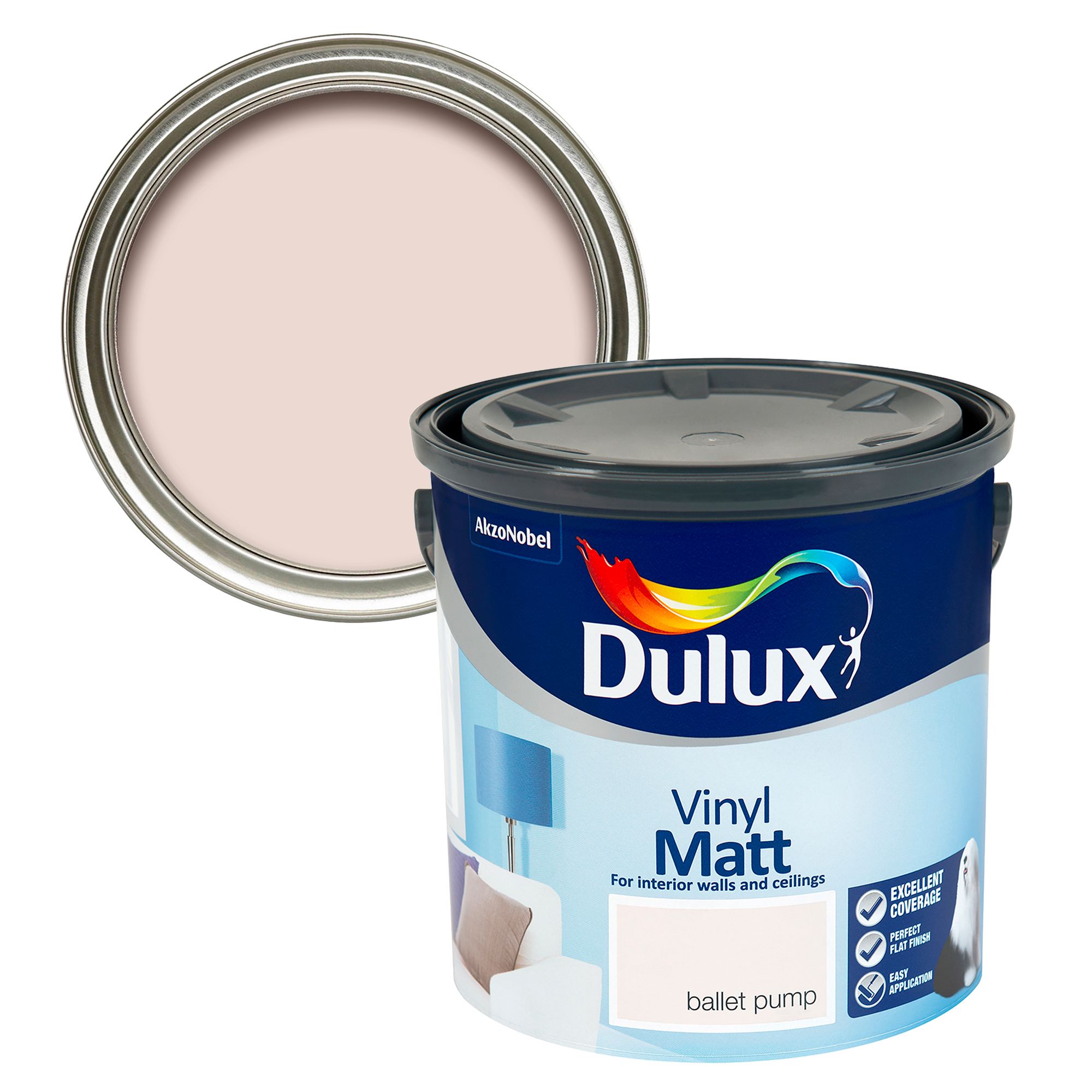 Dulux Ballet pump Vinyl matt Wall & ceiling Emulsion paint, 2.5L