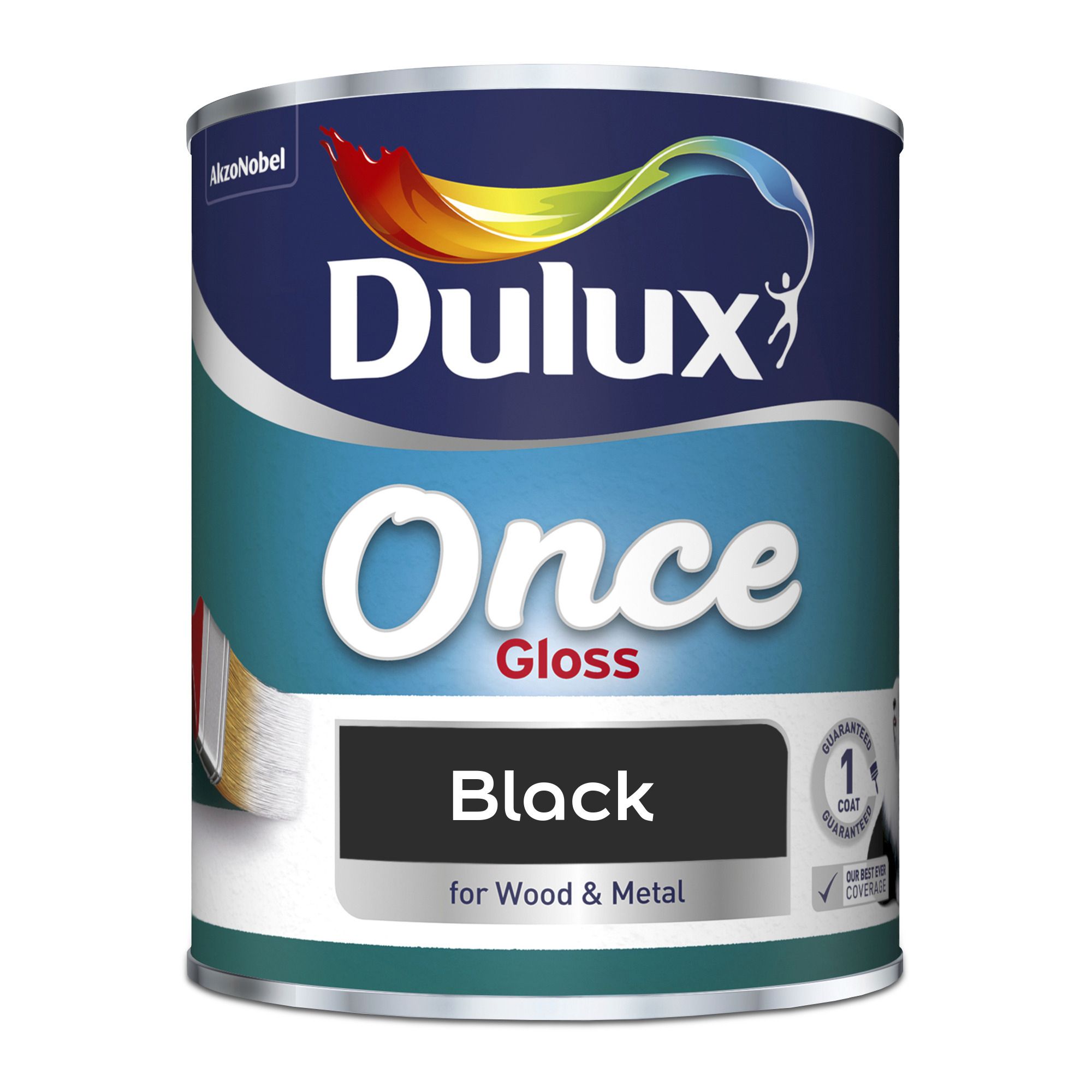 Dulux Black Gloss Metal & wood paint, 750ml