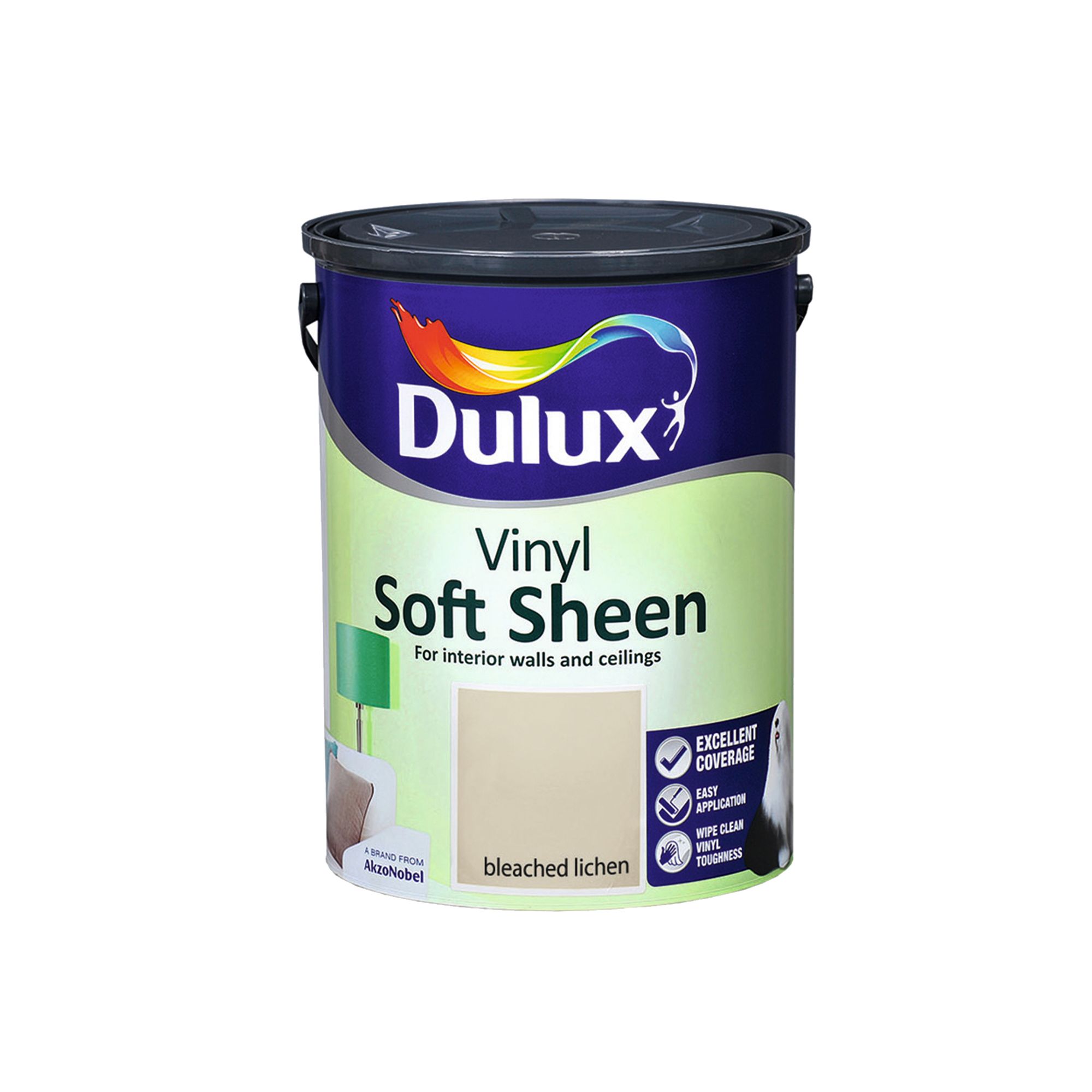 Dulux Bleached lichen Soft sheen Emulsion paint, 5L