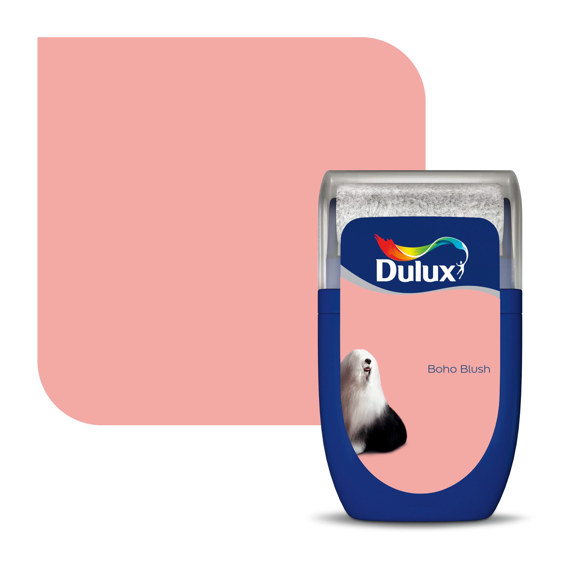 Dulux Boho Blush Matt Wall & ceiling Emulsion paint, 30ml Tester pot