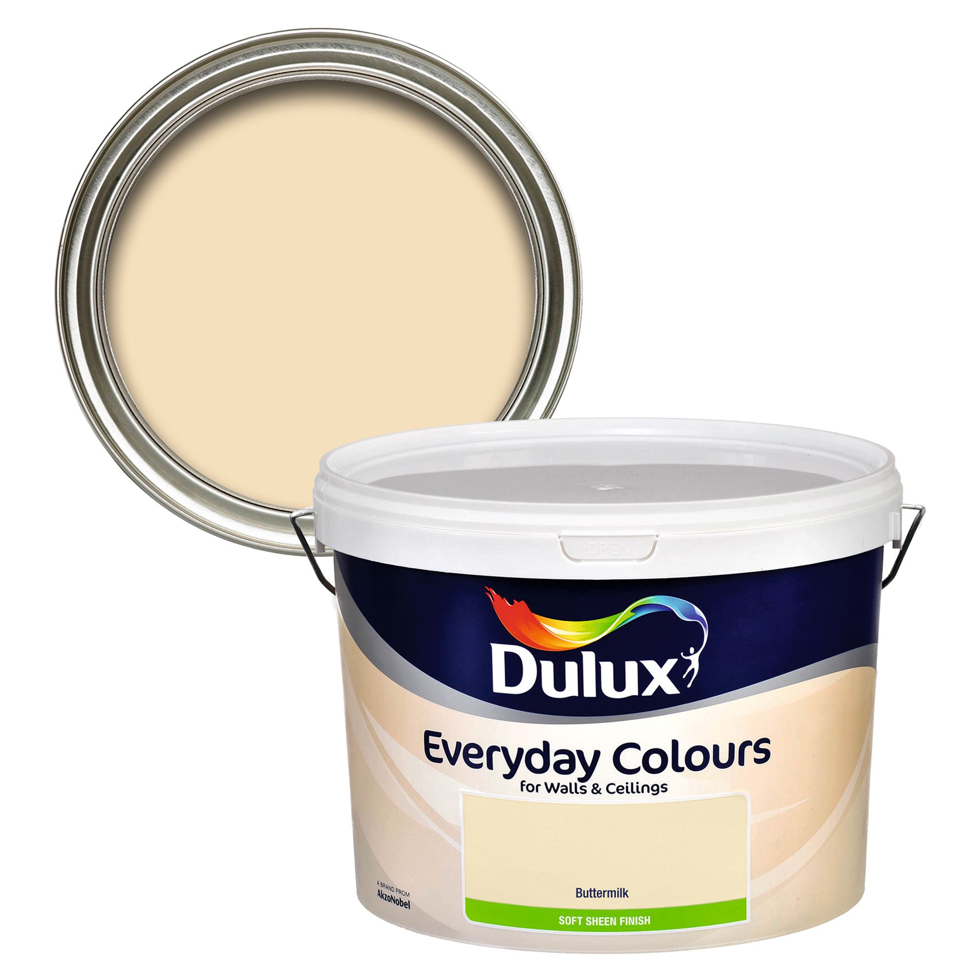 Dulux Buttermilk Soft sheen Emulsion paint, 10L DIY at B&Q