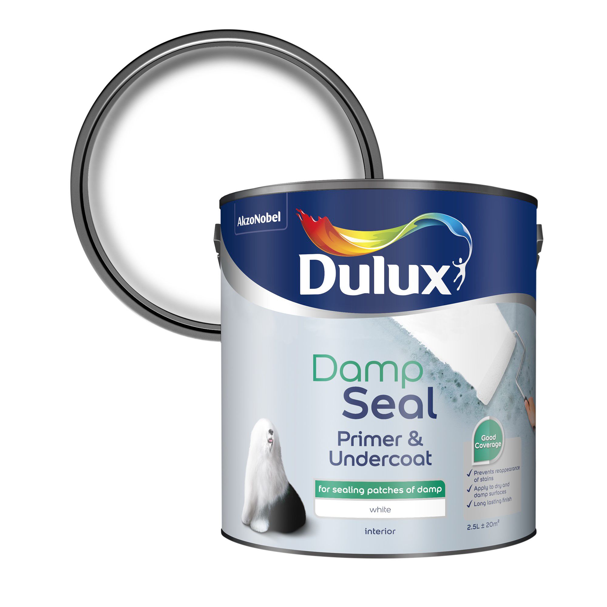 Dulux Damp seal White Primer & undercoat, 2.5L DIY at B&Q