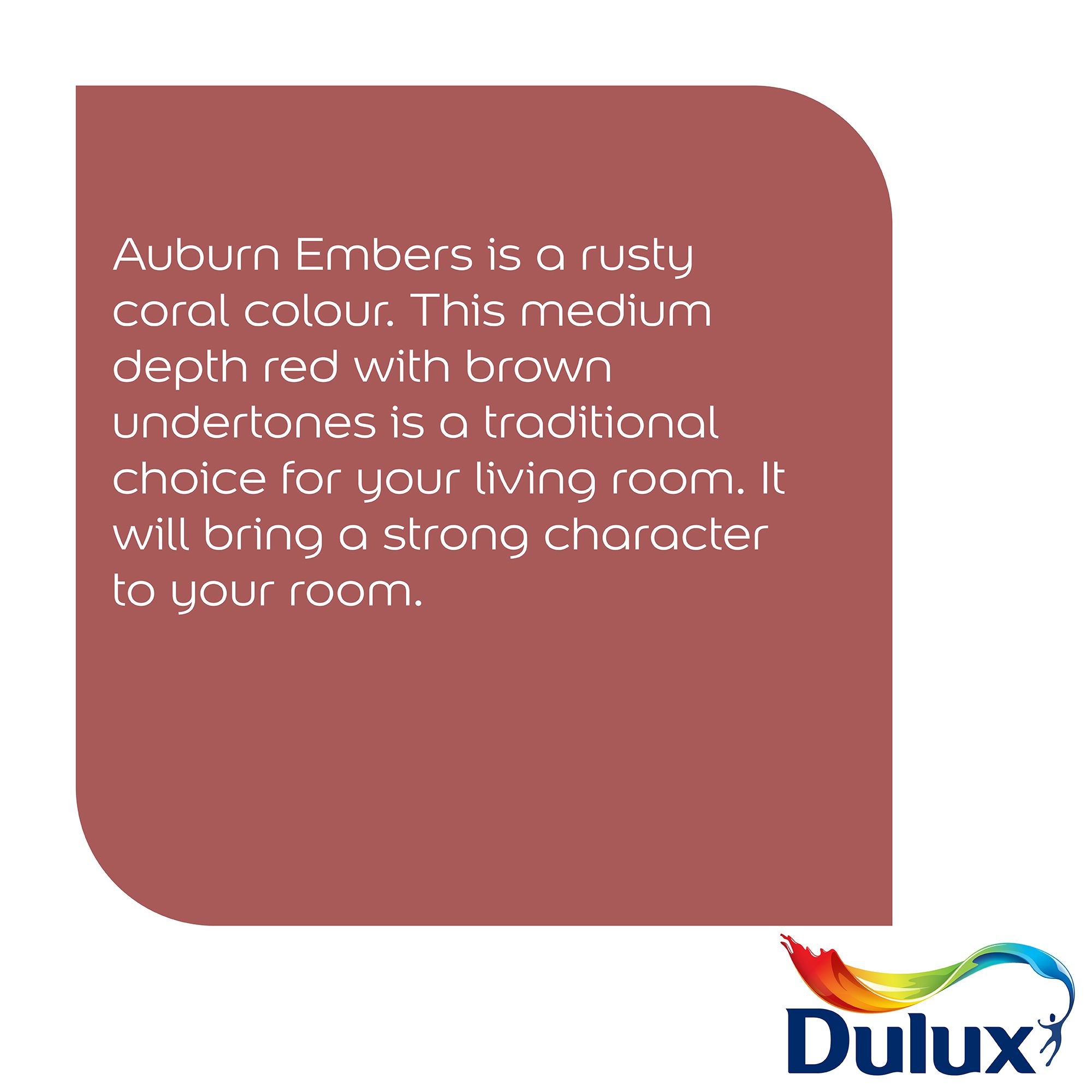 Dulux Easycare Bathroom Auburn Embers Soft sheen Wall & ceiling Emulsion paint, 30ml Tester pot