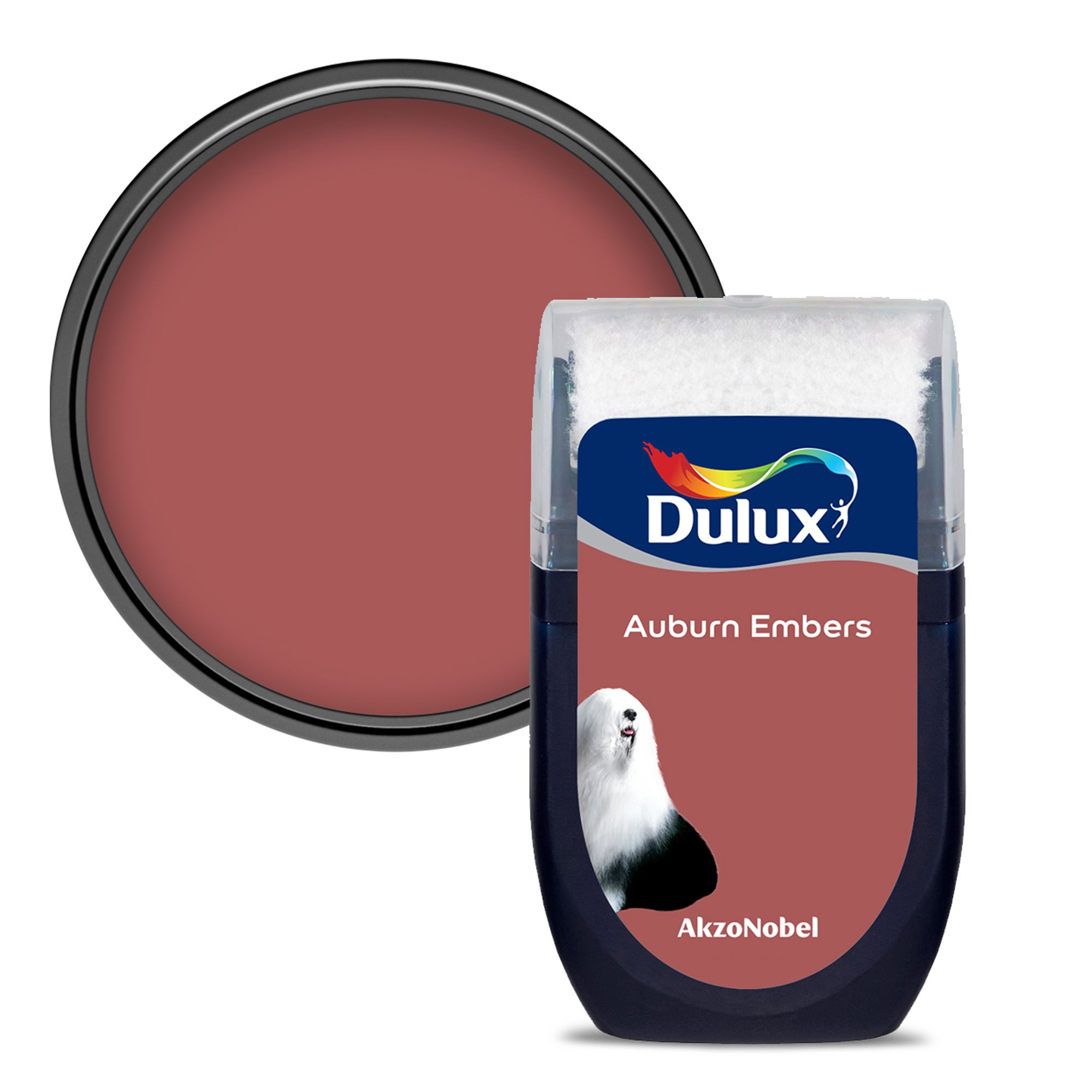 Dulux Easycare Bathroom Auburn Embers Soft sheen Wall & ceiling Emulsion paint, 30ml Tester pot