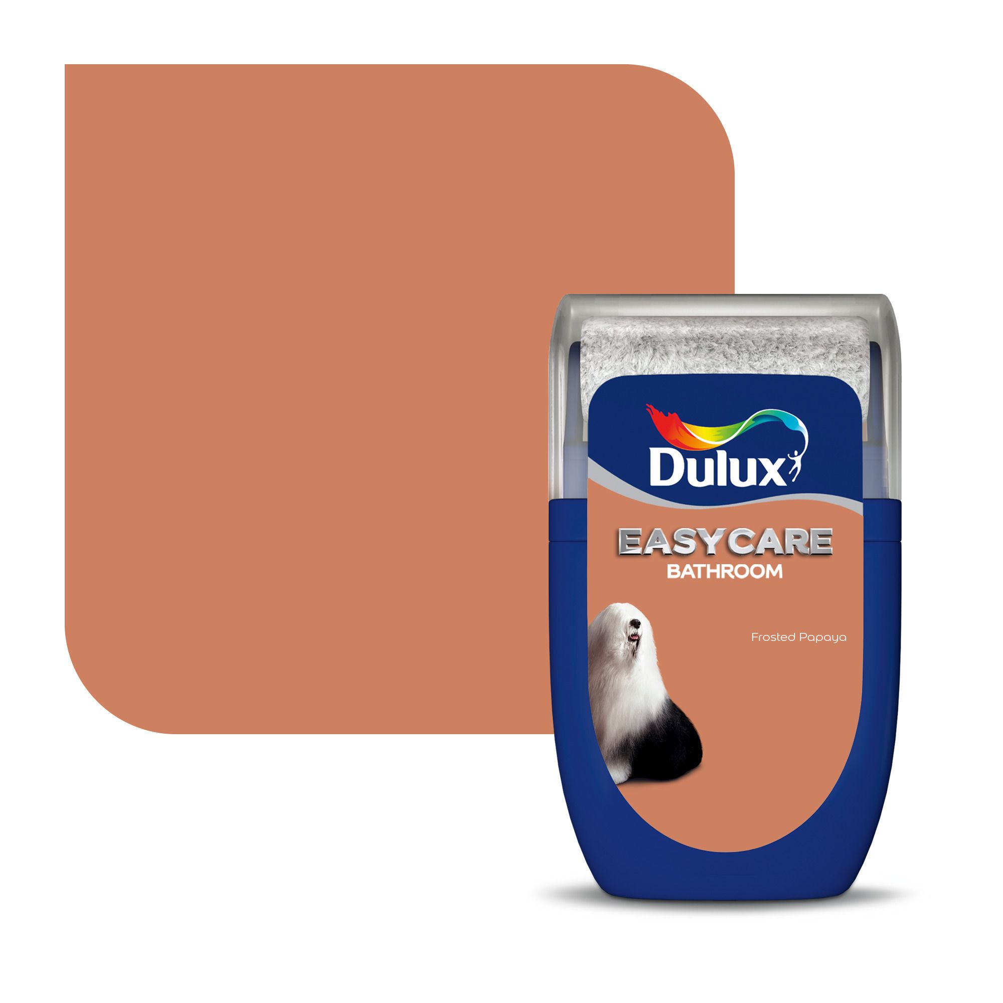 Dulux Easycare Bathroom Frosted Papaya Soft sheen Wall paint, 30ml ...