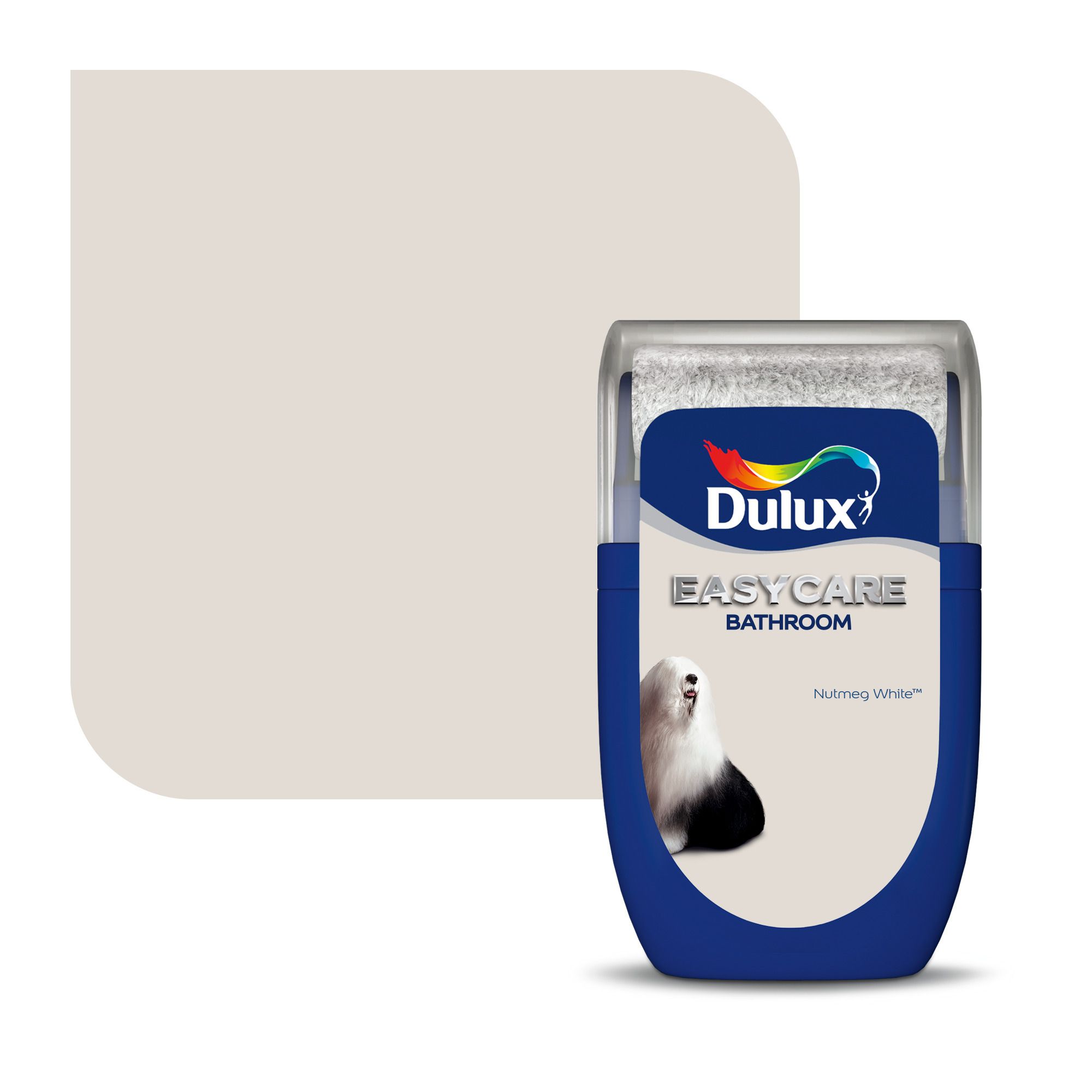 Dulux Easycare Bathroom Nutmeg White Soft sheen Emulsion paint, 30ml