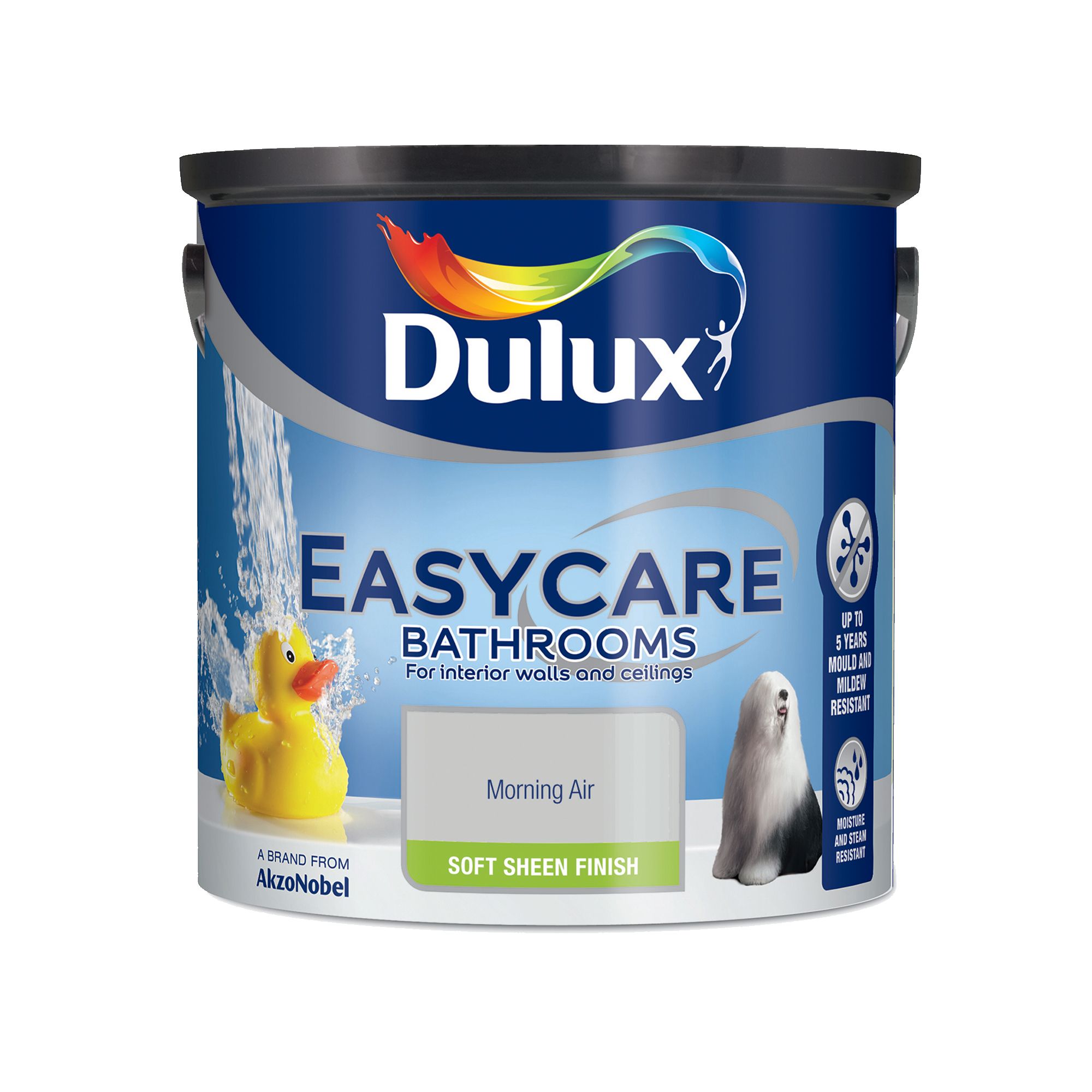 Dulux Easycare Bathrooms Bathroom Morning air Soft sheen Wall & ceiling ...