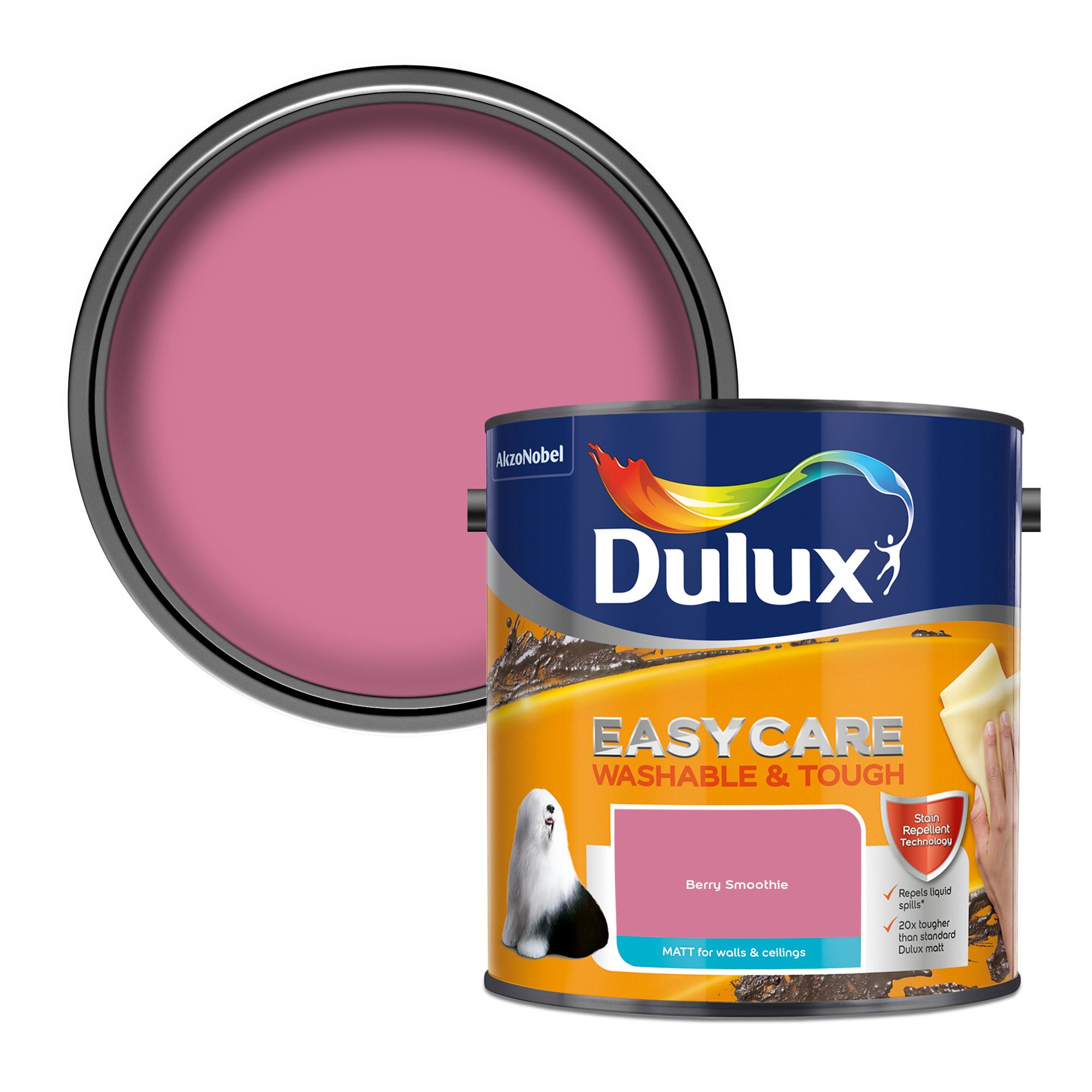 Dulux Easycare Berry Smoothie Matt Emulsion Paint, 2.5L | DIY At B&Q