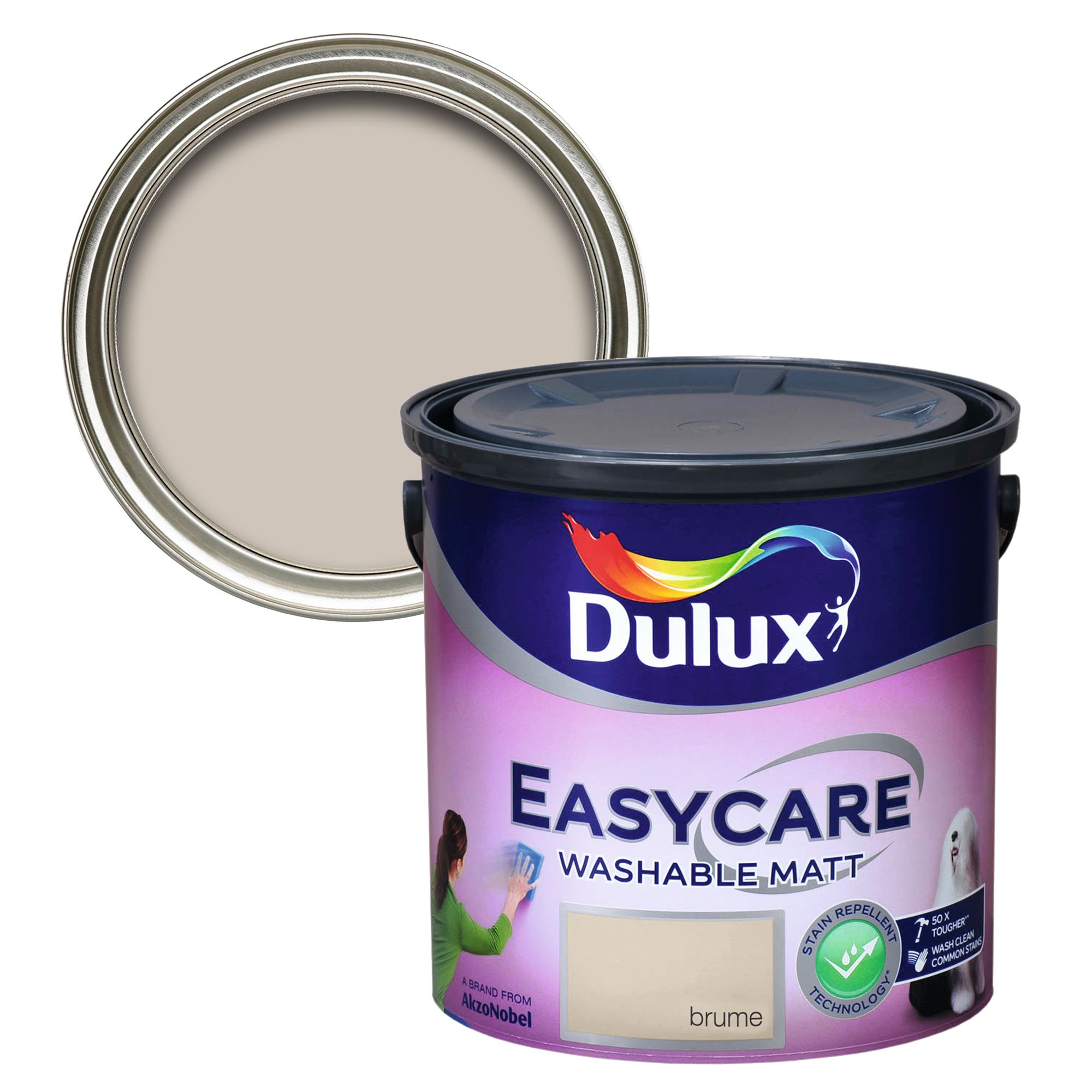 Dulux Easycare Brume Flat matt Wall & ceiling Emulsion paint, 2.5L