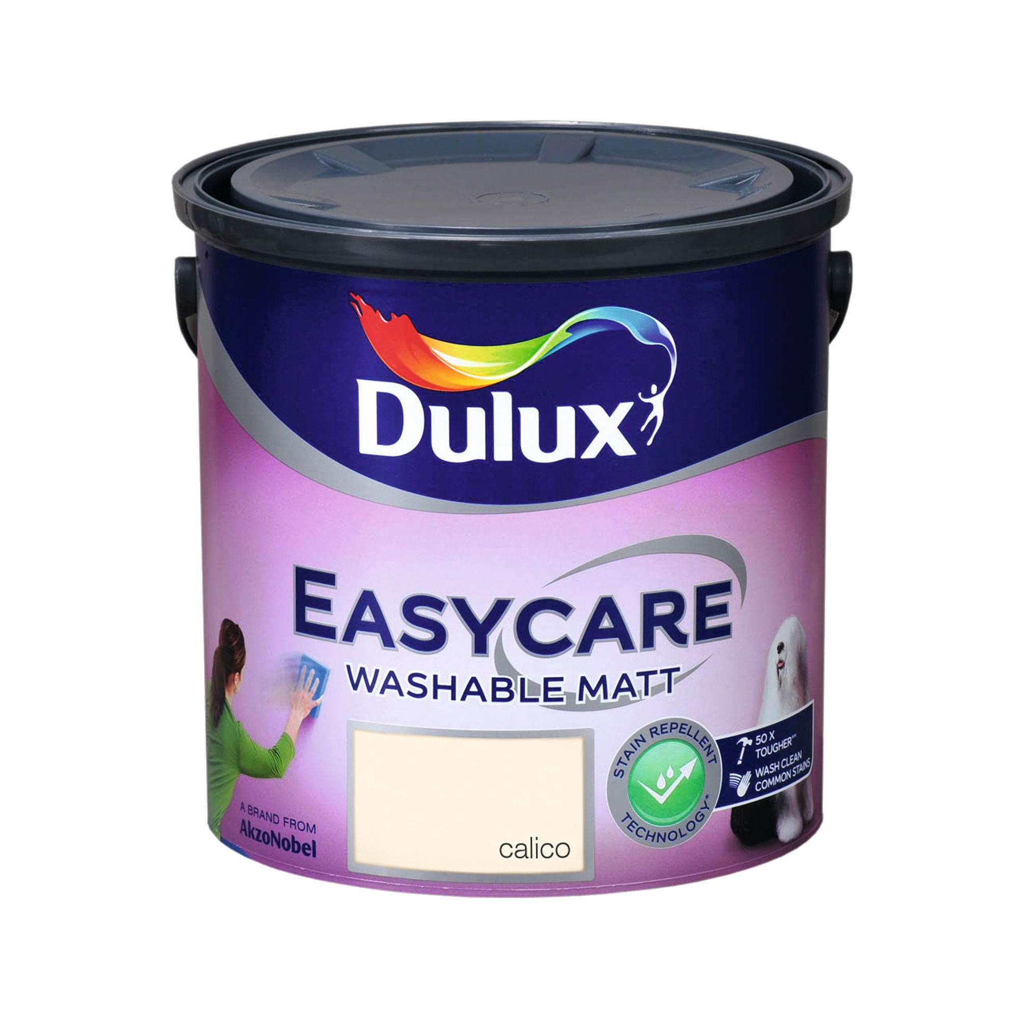 Dulux Easycare Calico Flat matt Wall & ceiling Emulsion paint, 2.5L