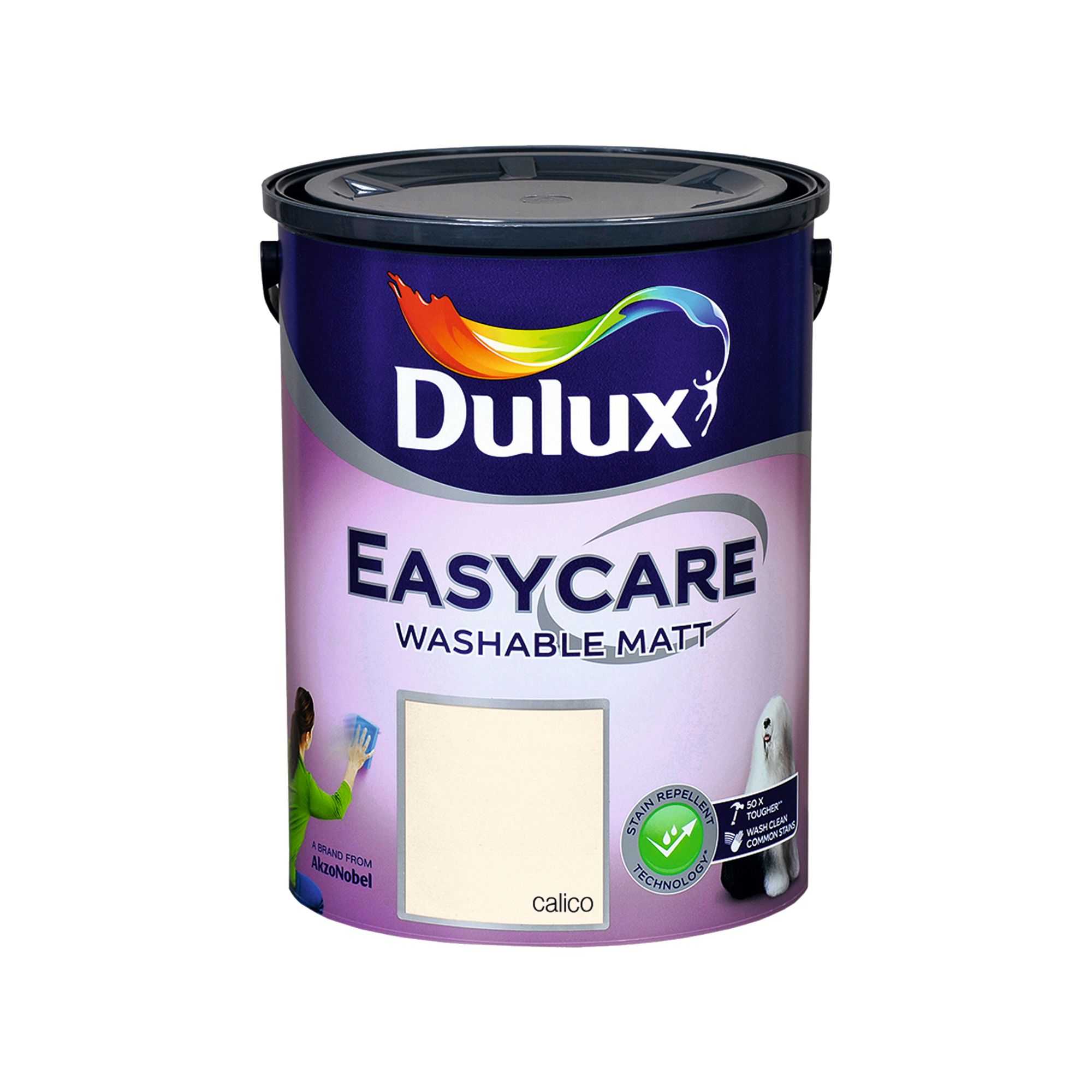 Dulux Easycare Calico Flat matt Wall & ceiling Emulsion paint, 5L