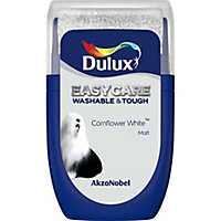 Dulux Easycare Cornflower white Matt Emulsion paint, 30ml