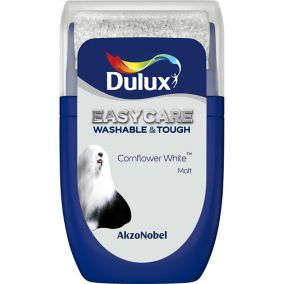 Dulux Easycare Cornflower white Matt Emulsion paint, 30ml