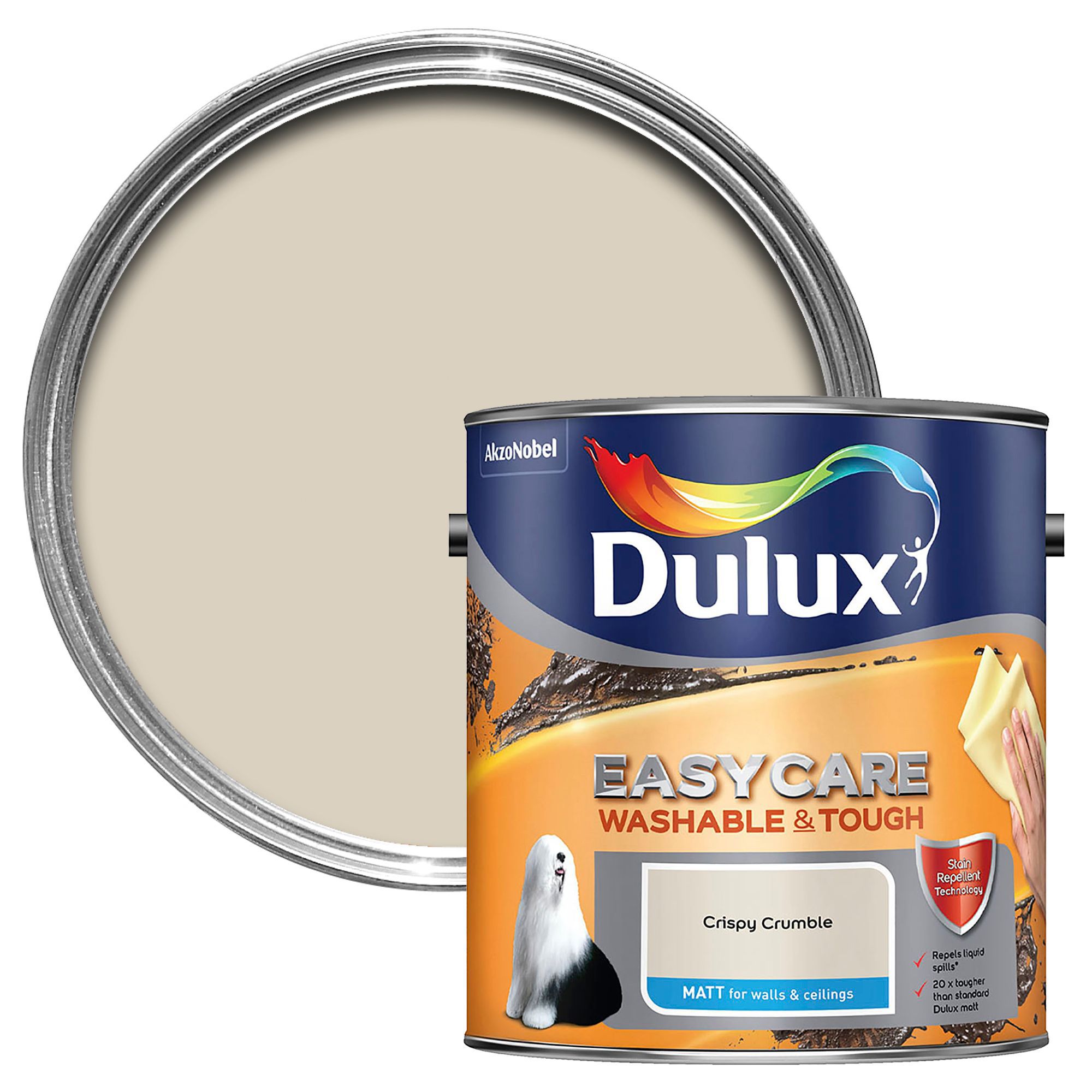 Dulux Easycare Crispy Crumble Matt Emulsion Paint 2.5L | DIY At B&Q