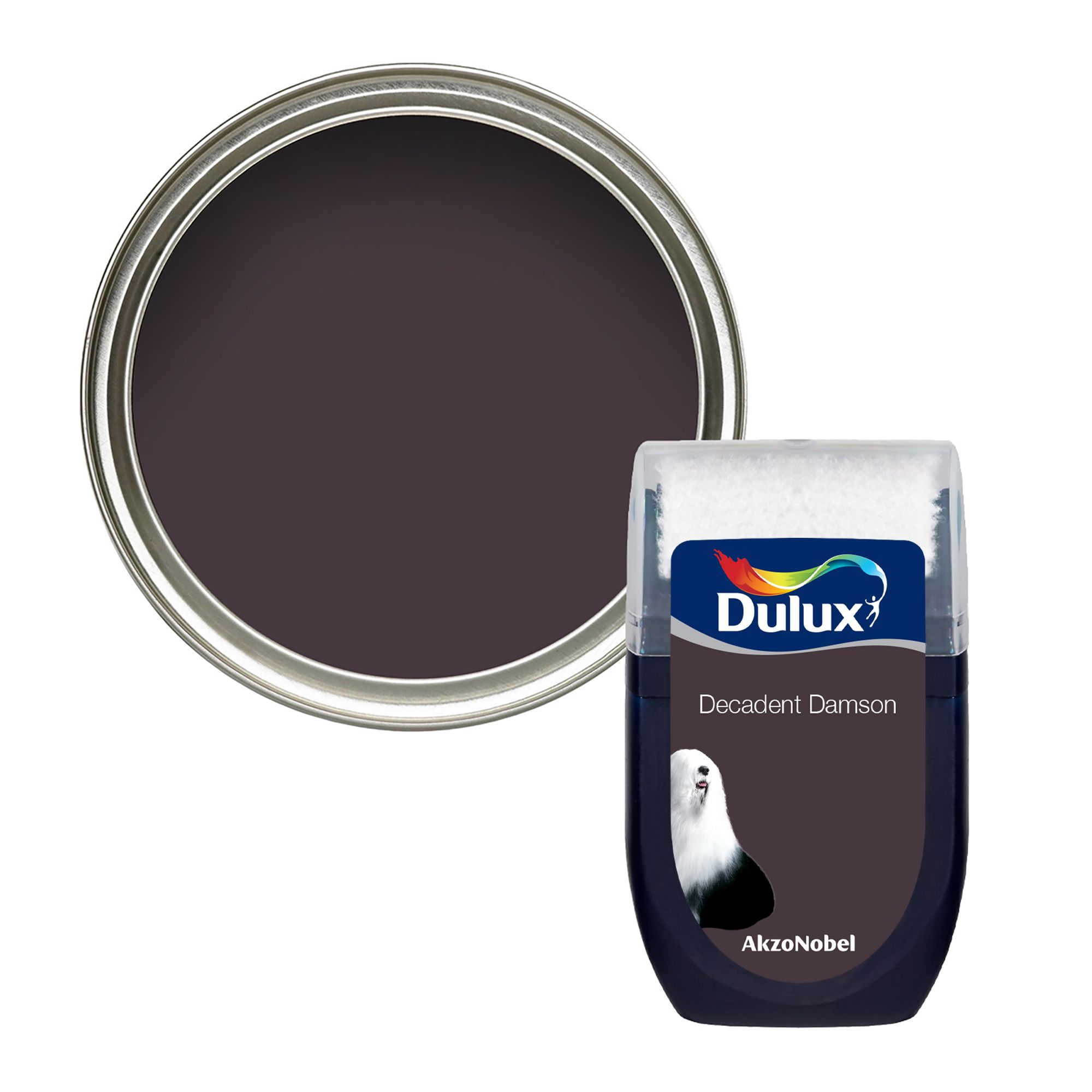 Dulux Easycare Decadent Damson Matt Wall paint, 30ml Tester pot