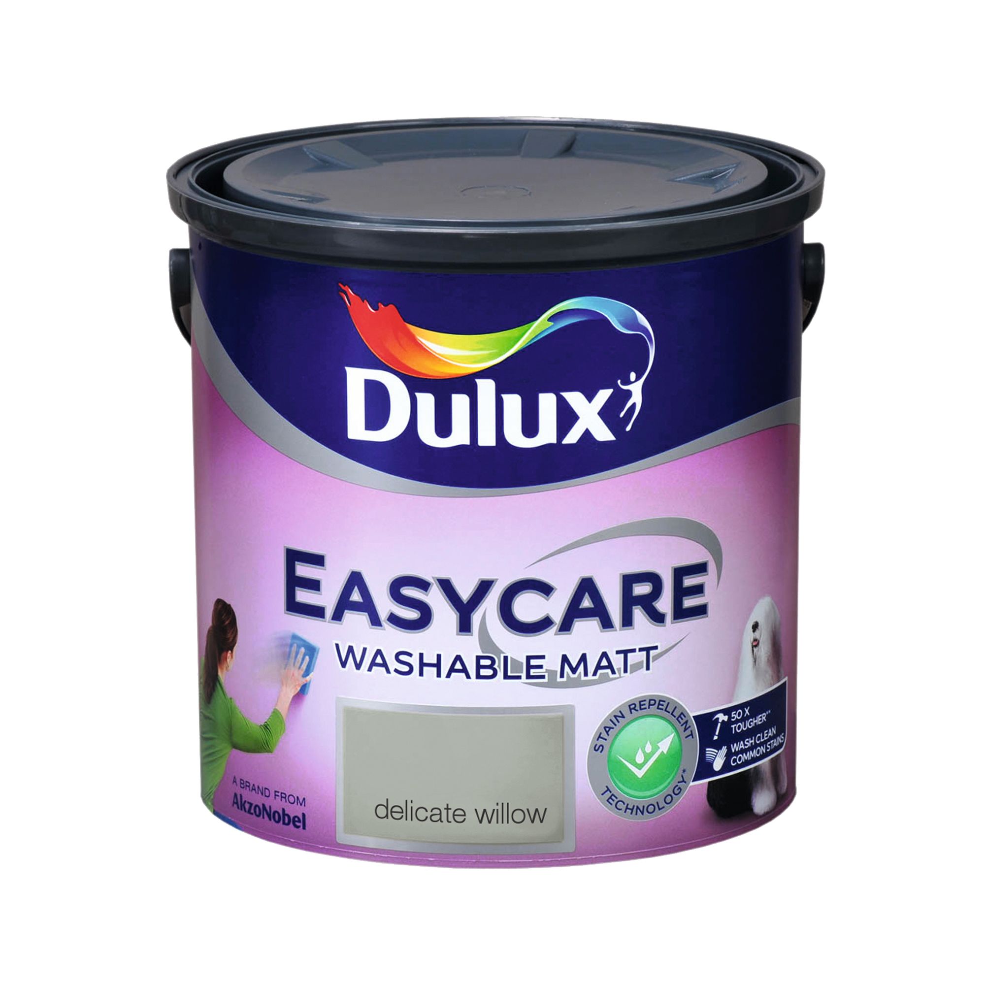 Dulux Easycare Delicate willow Flat matt Wall & ceiling Emulsion paint, 2.5L