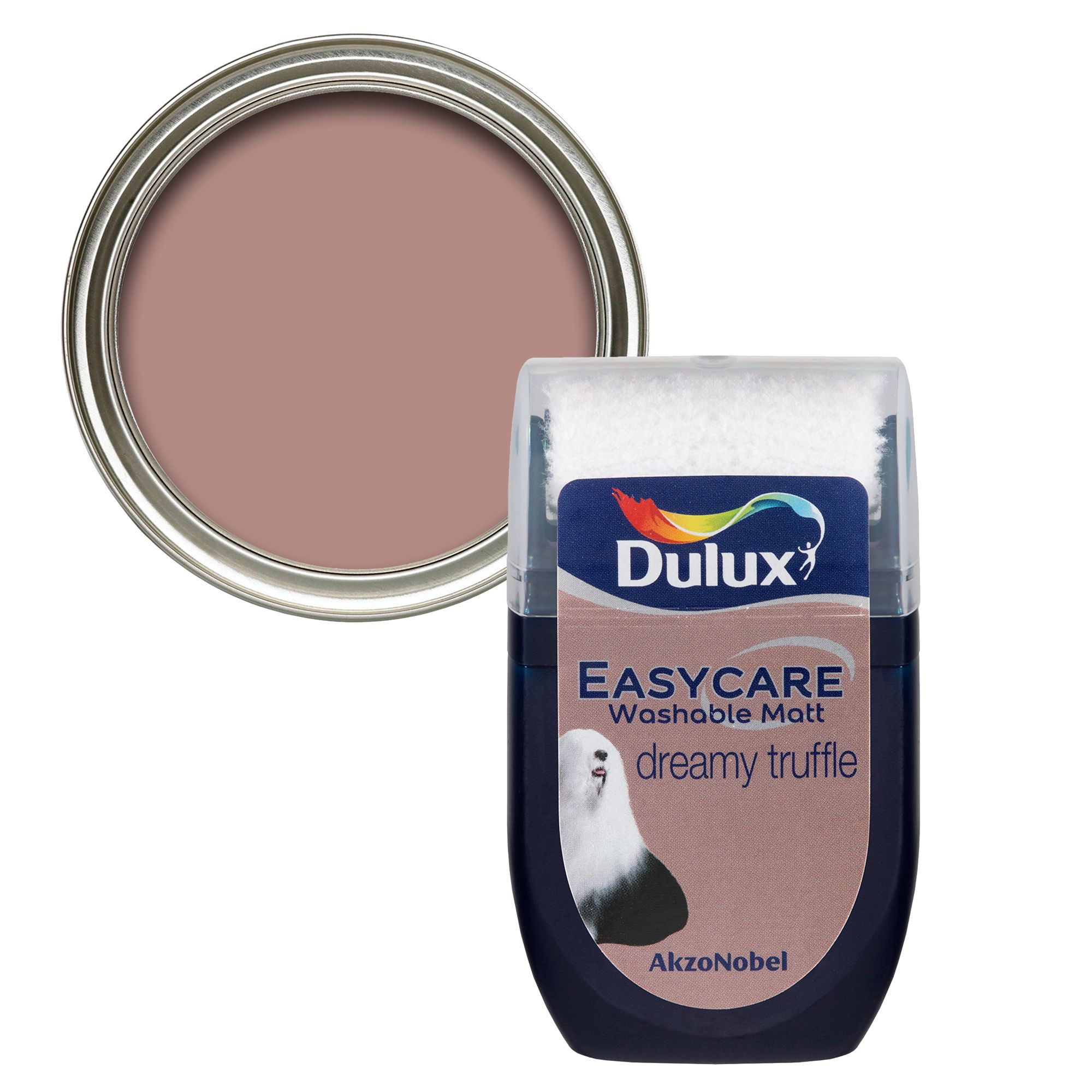 Dulux Easycare Dreamy truffle Flat matt Wall & ceiling Emulsion paint, 30ml Tester pot