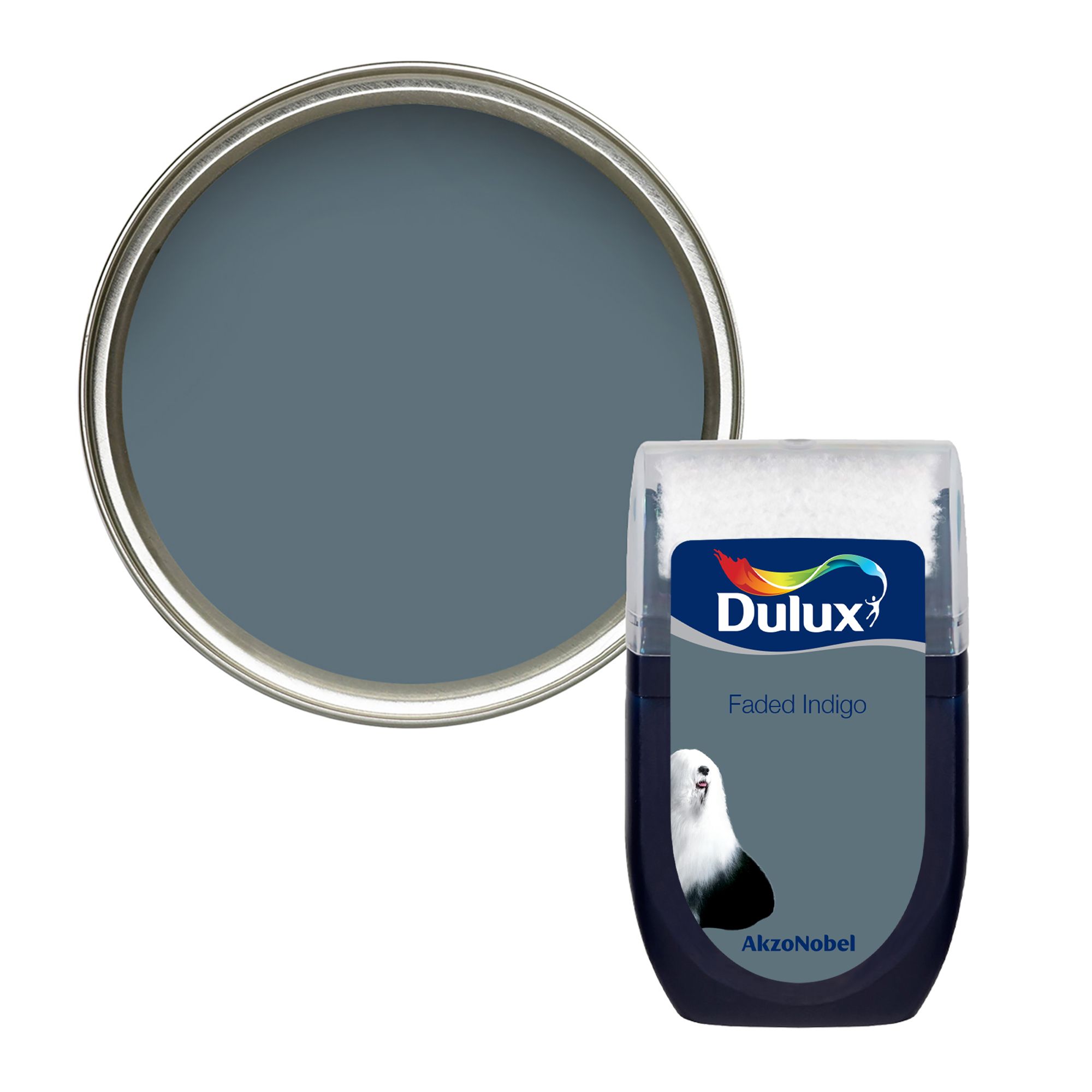 Dulux Easycare Faded Indigo Matt Wall paint, 30ml Tester pot