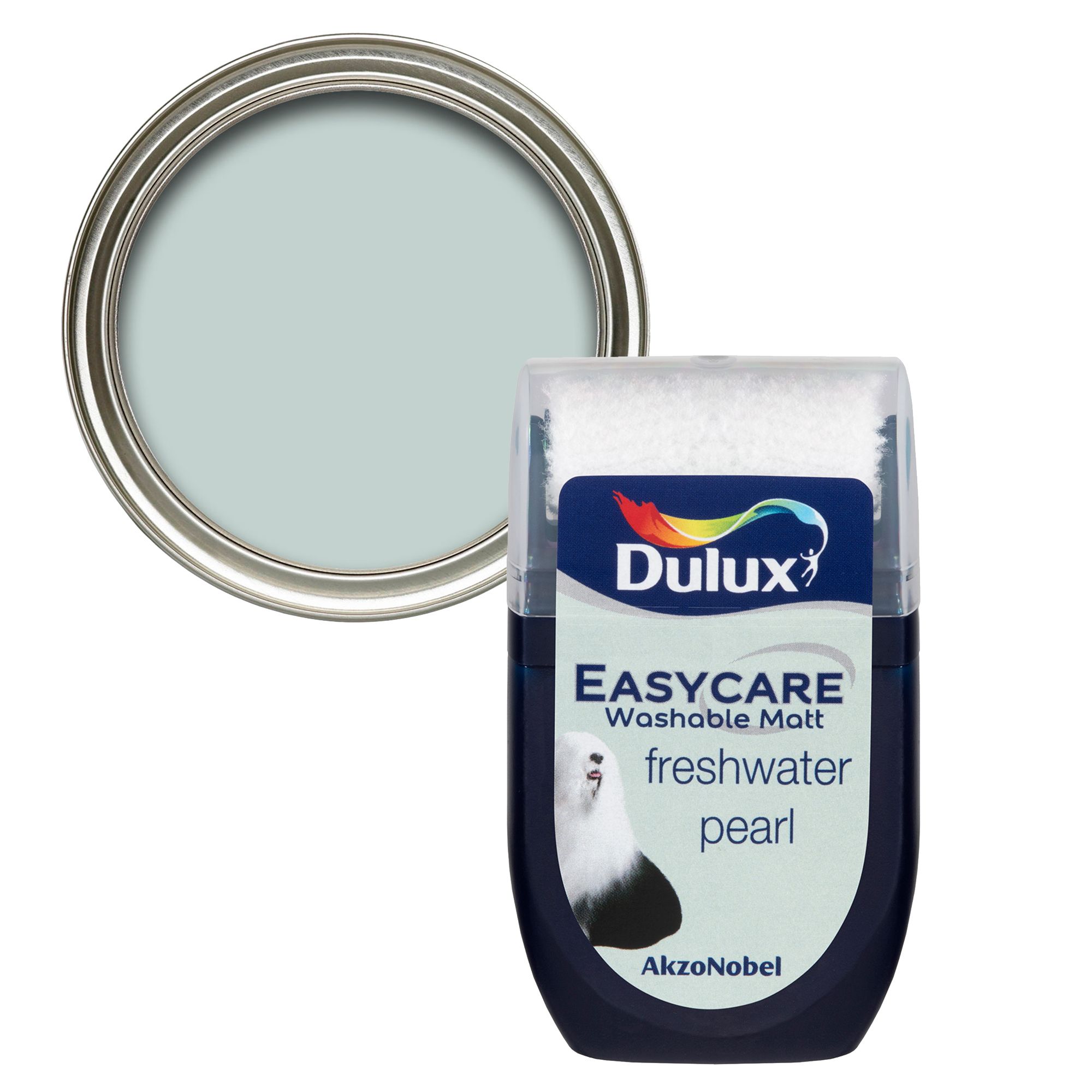 Dulux Easycare Freshwater pearl Flat matt Wall & ceiling Emulsion paint, 30ml Tester pot