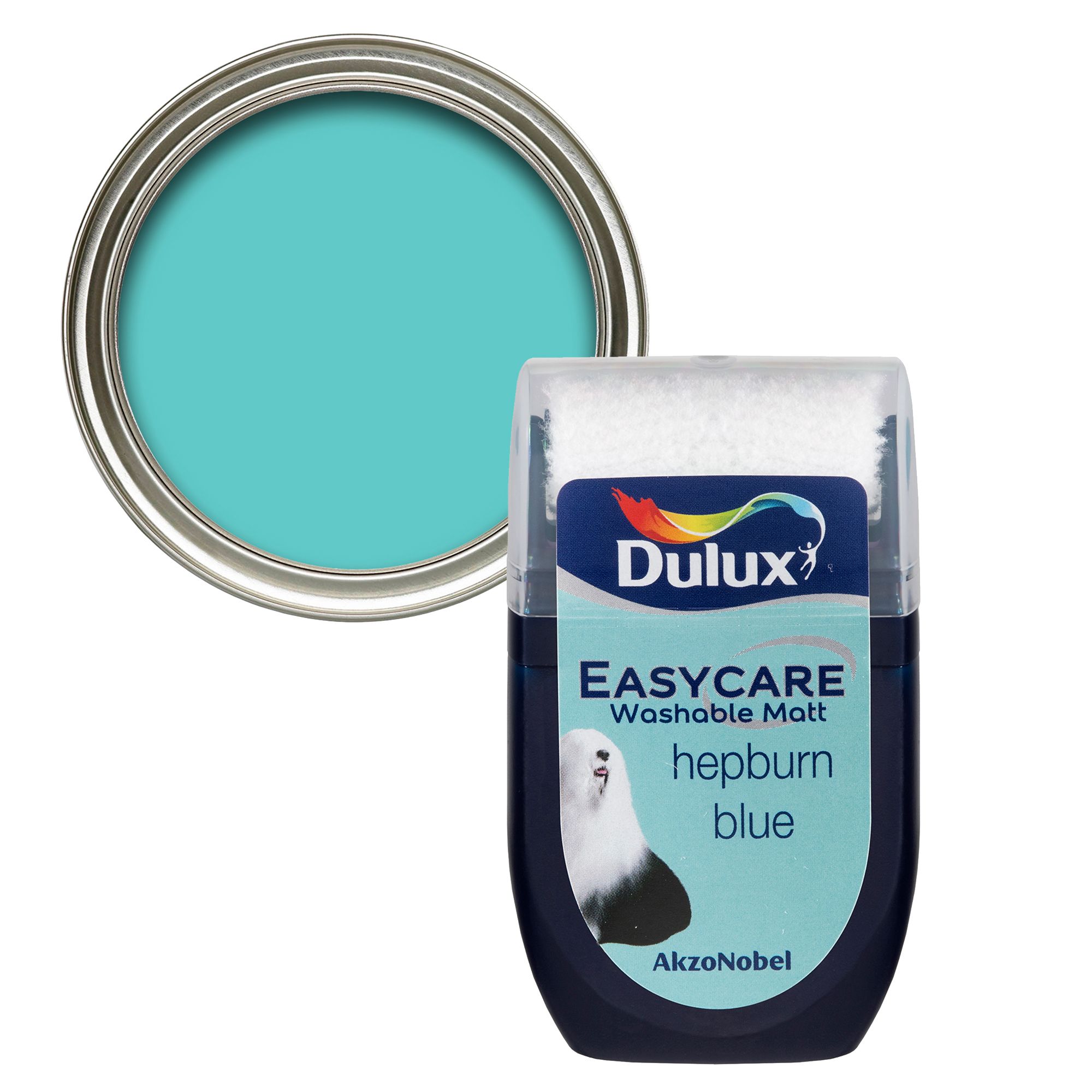 Dulux Easycare Hepburn Blue Flat matt Wall & ceiling Emulsion paint, 30ml Tester pot