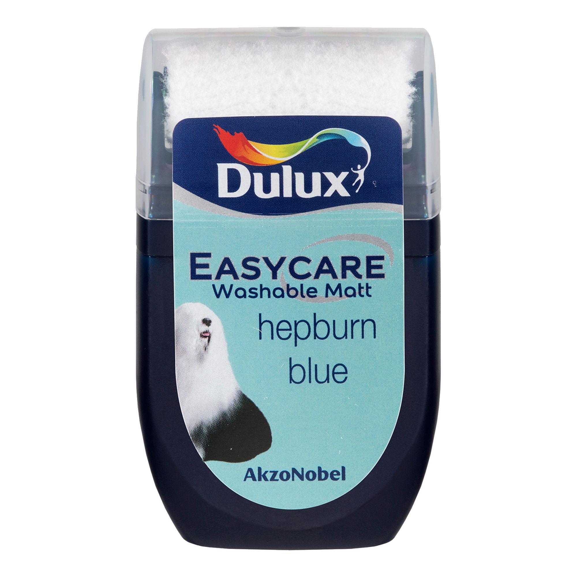 Dulux Easycare Hepburn Blue Flat matt Wall & ceiling Emulsion paint, 30ml Tester pot