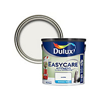 Dulux Easycare Iced white Flat matt Emulsion paint, 2.5L