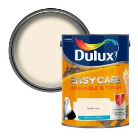 Dulux Easycare Ivory lace Matt Emulsion paint, 5L
