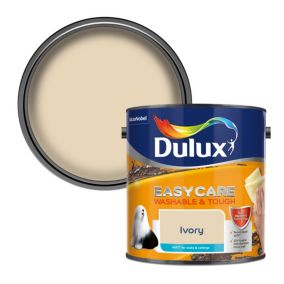 Dulux Easycare Ivory Matt Emulsion paint, 2.5L
