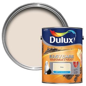 Dulux Easycare Ivory Matt Emulsion paint, 5L