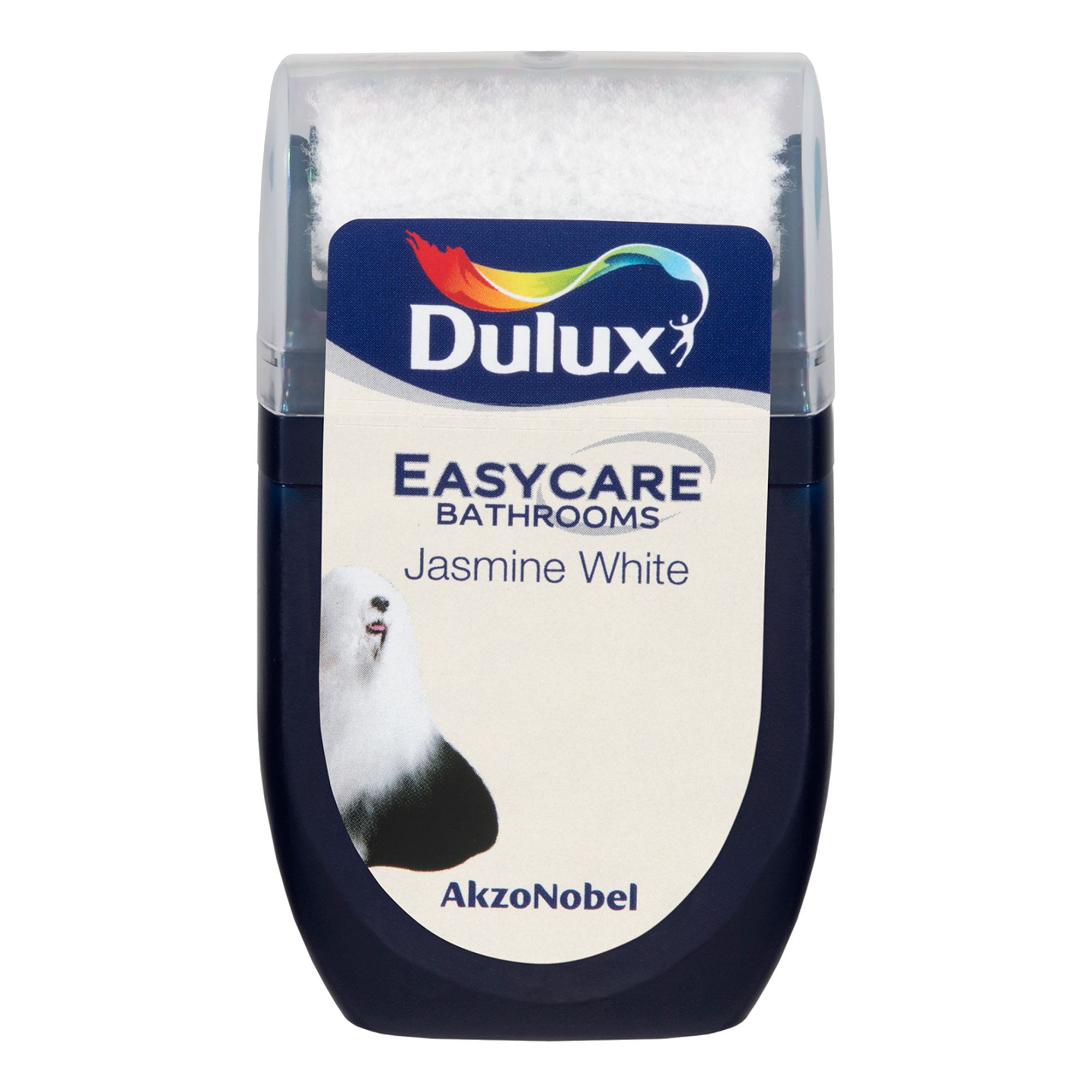 Dulux Easycare Jasmine white Soft sheen Emulsion paint, 30ml