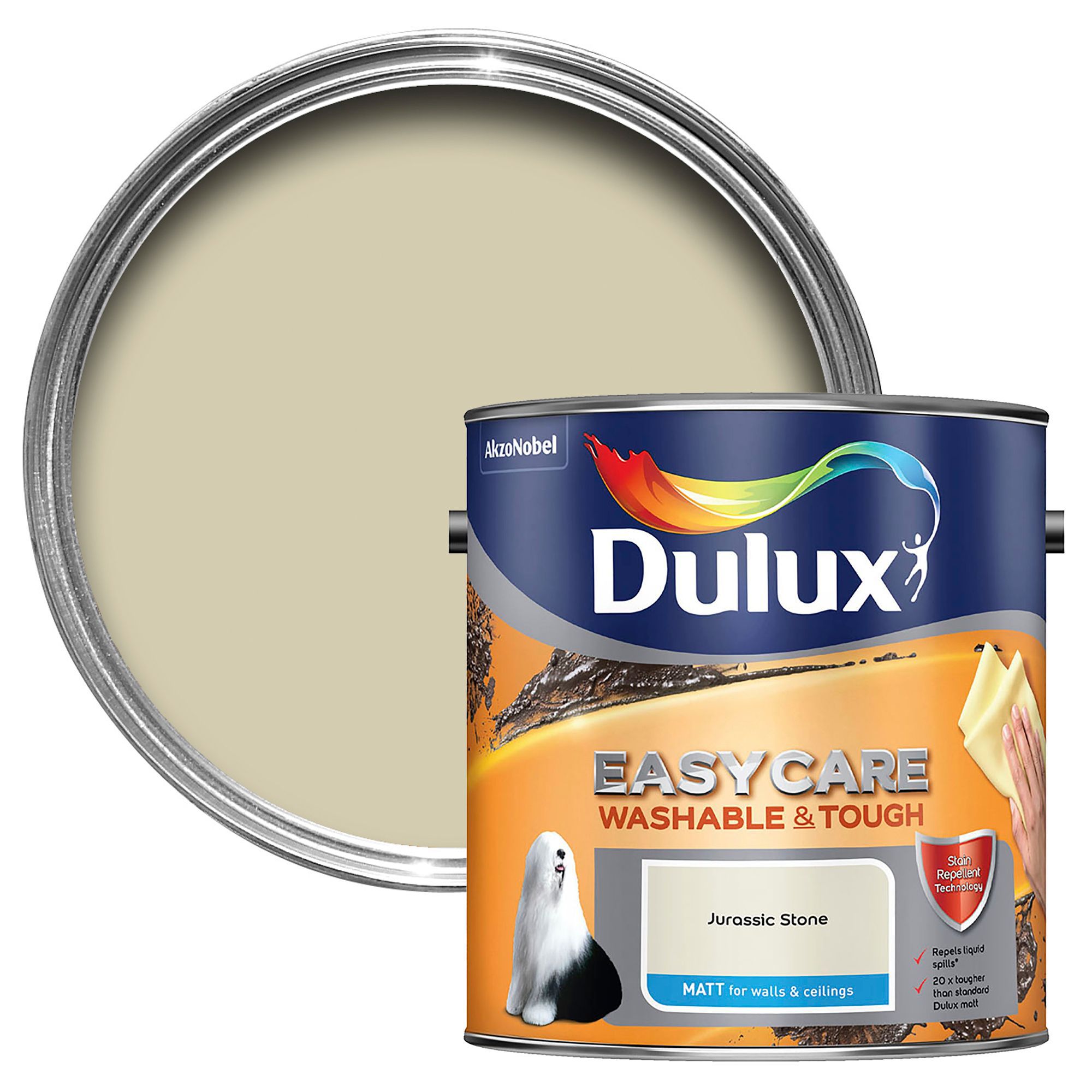 Dulux Easycare Jurassic Stone Matt Emulsion Paint 2.5L | DIY At B&Q