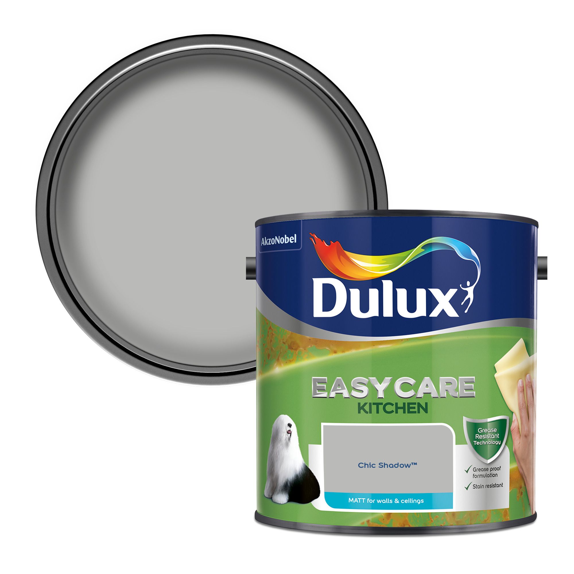 Dulux Easycare Kitchen Chic shadow Matt Emulsion paint, 2.5L DIY at B&Q