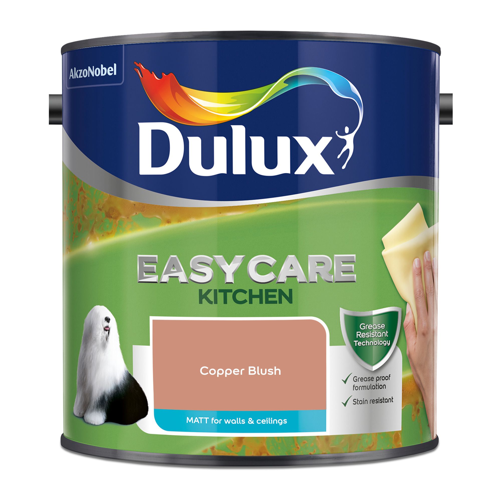 Dulux Easycare Kitchen Copper Blush Matt Wall paint, 2.5L