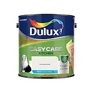 Dulux Easycare Kitchen Pure brilliant white Matt Emulsion paint, 2.5L
