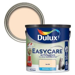 Dulux Easycare Kitchen Raw silk Flat matt Emulsion paint, 2.5L