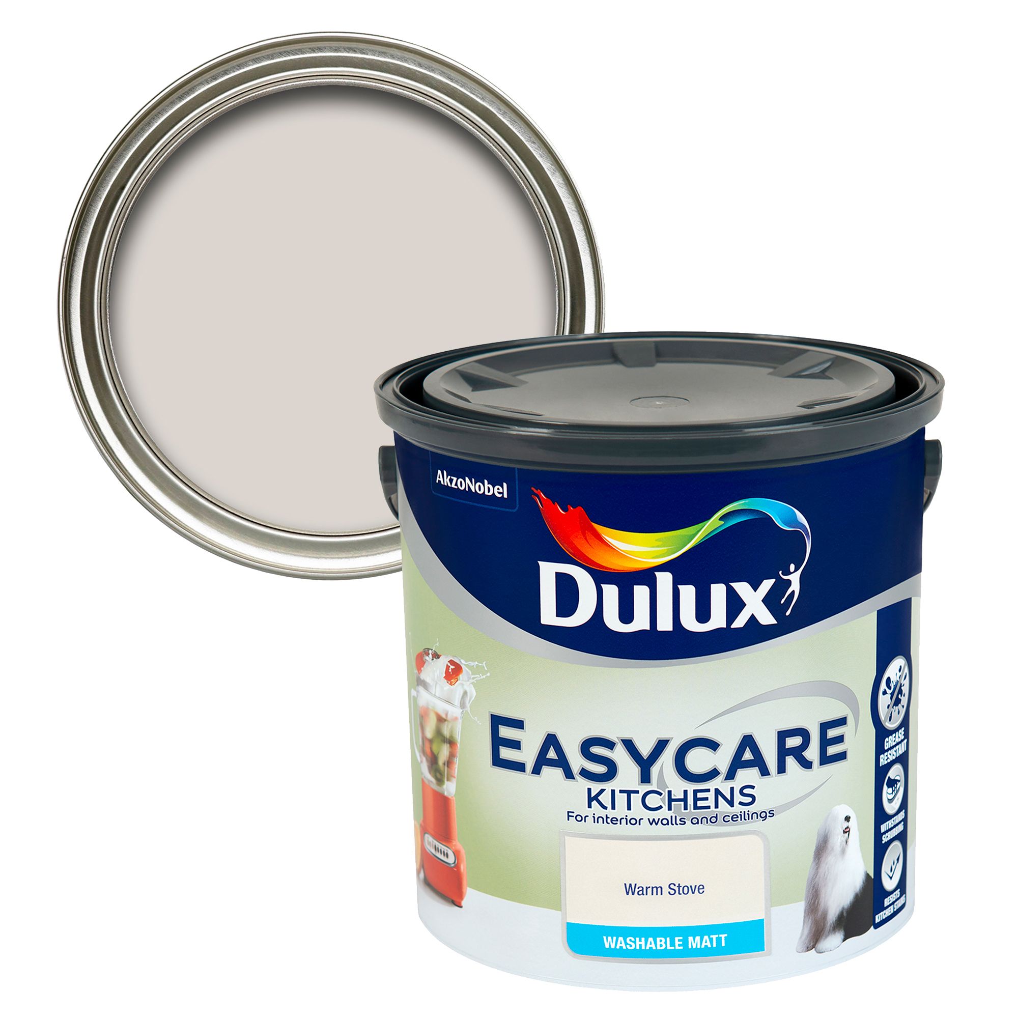 Dulux Easycare Kitchen Warm Stove Matt Wall & ceiling Emulsion paint, 2.5L