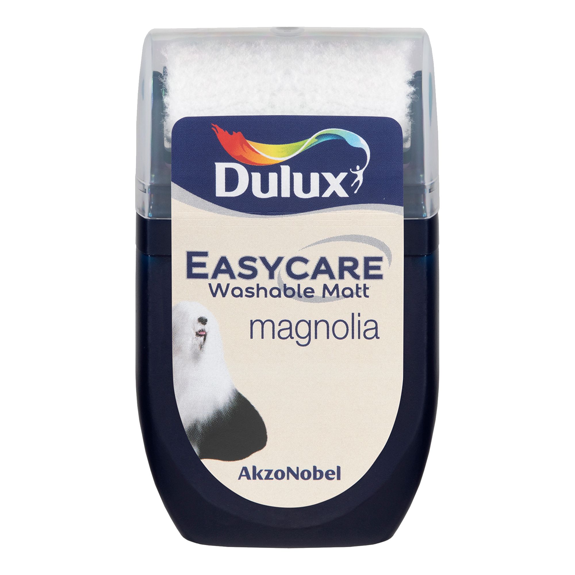 Dulux Easycare Magnolia Flat matt Wall & ceiling Emulsion paint, 30ml Tester pot