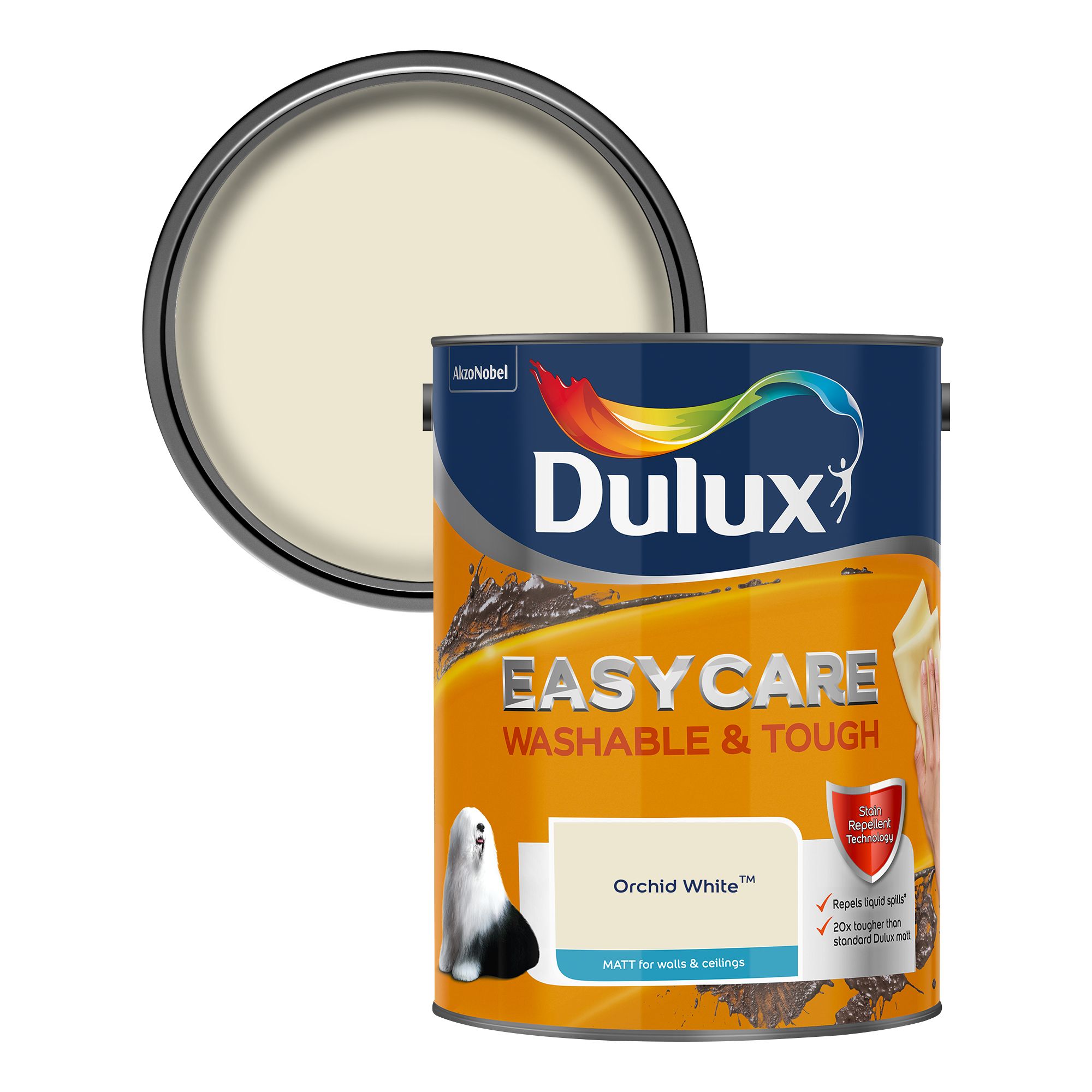 Dulux Easycare Orchid White Matt Emulsion Paint, 5L | £32 At B&Q