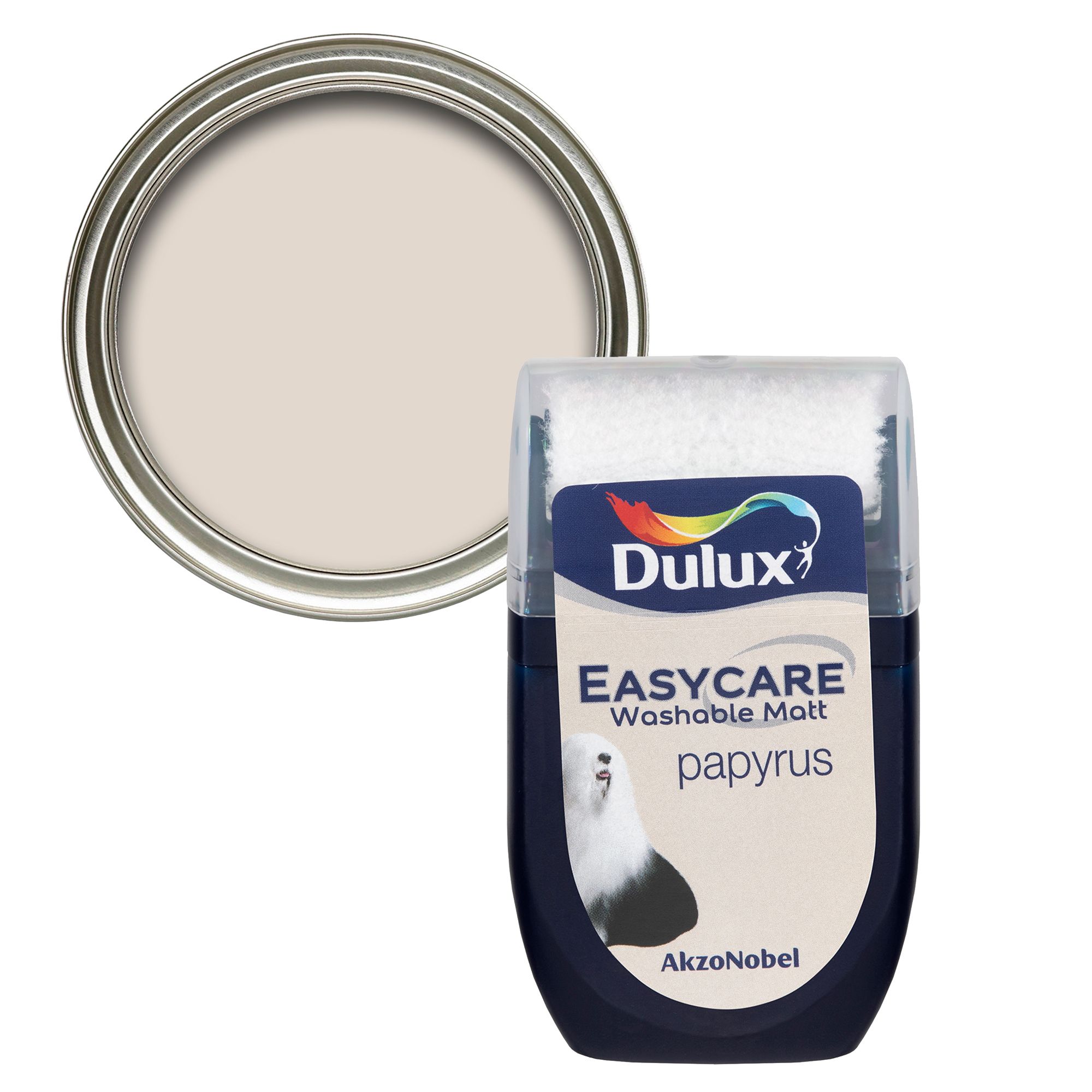 Dulux Easycare Papyrus Flat matt Wall & ceiling Emulsion paint, 30ml Tester pot